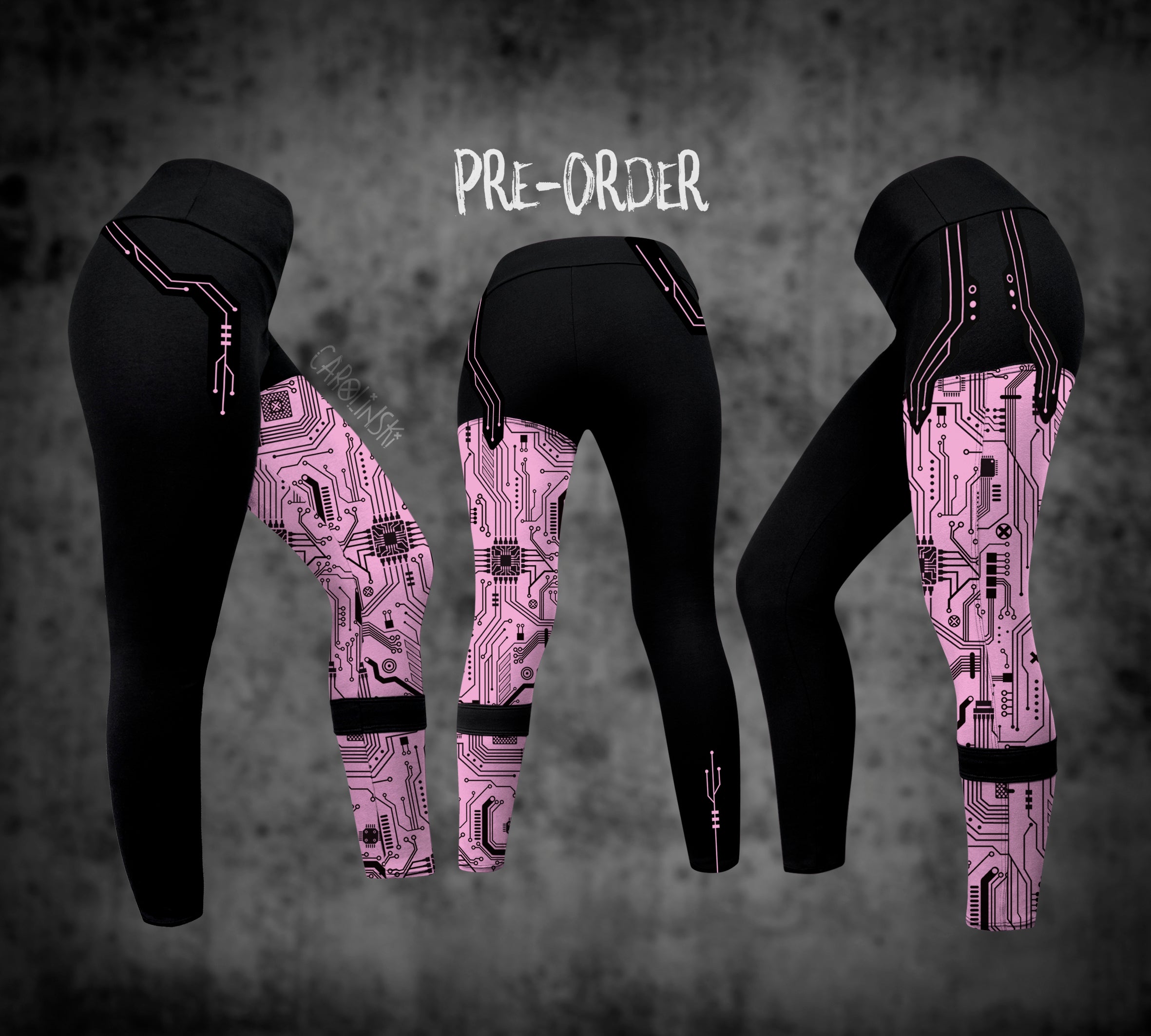 Split Leggings - Circuit Board