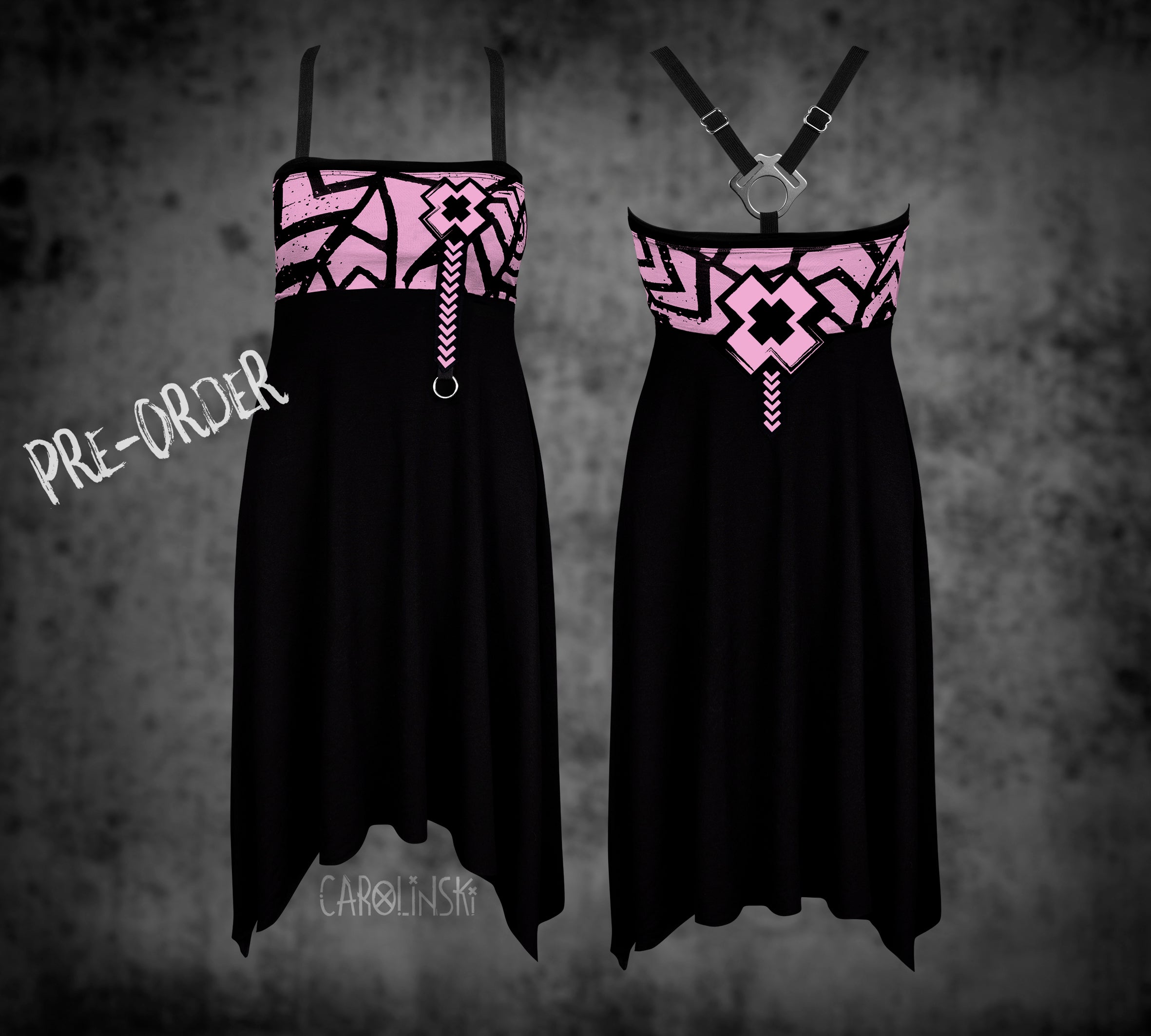 Crossback Dress - Grunge