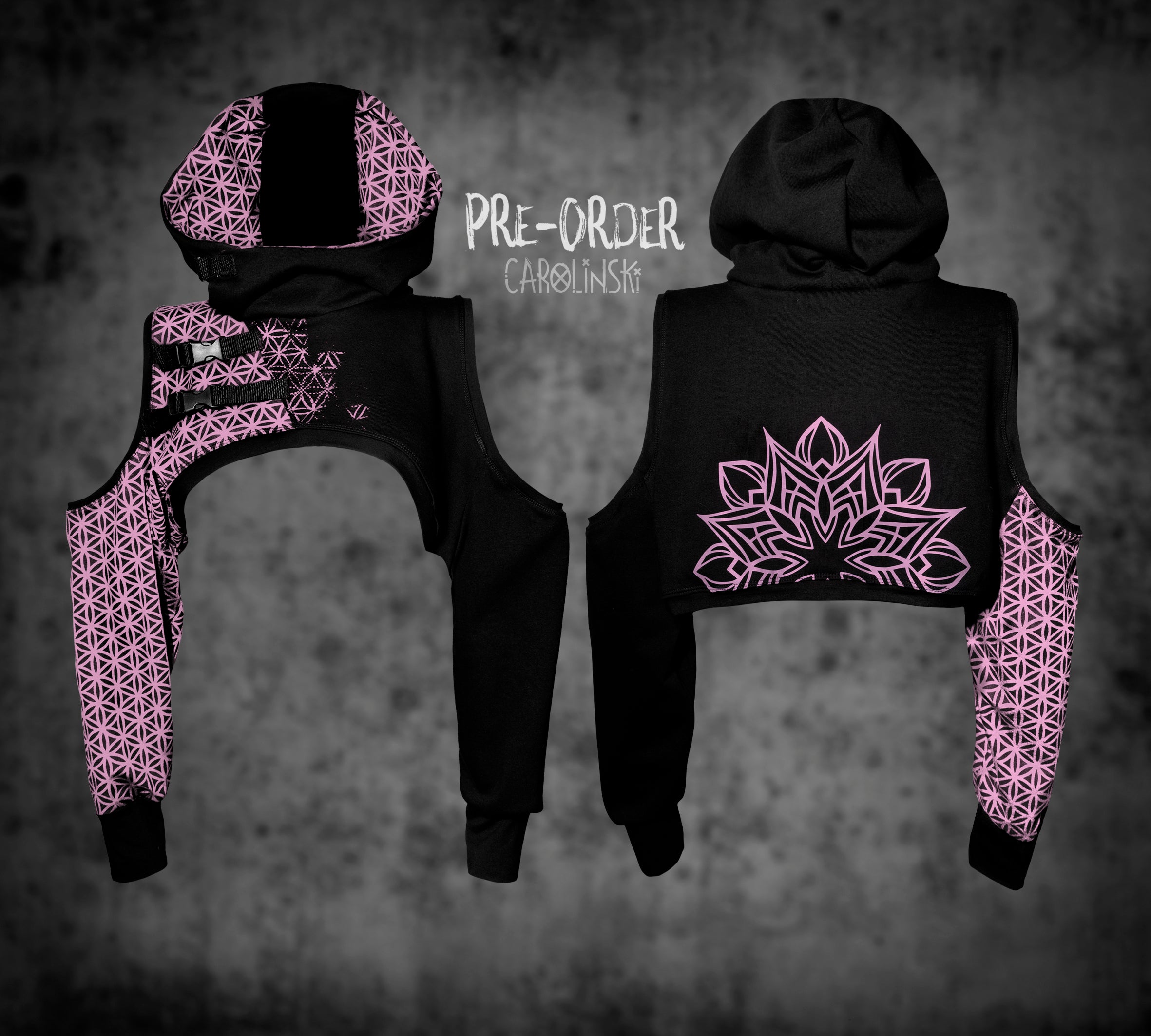 Crop Hoodie - Flower of Life