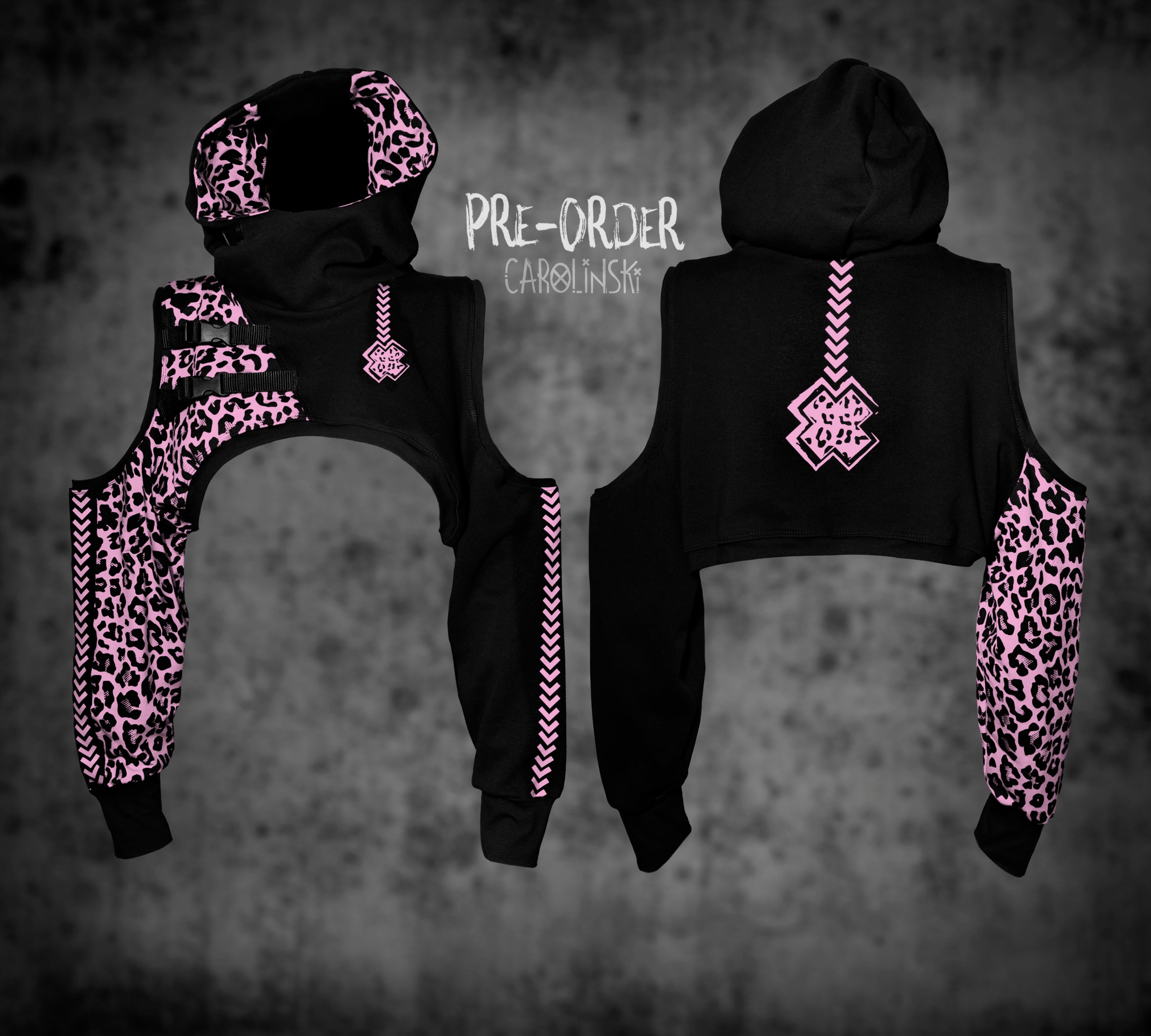 Crop Hoodie - Leopard