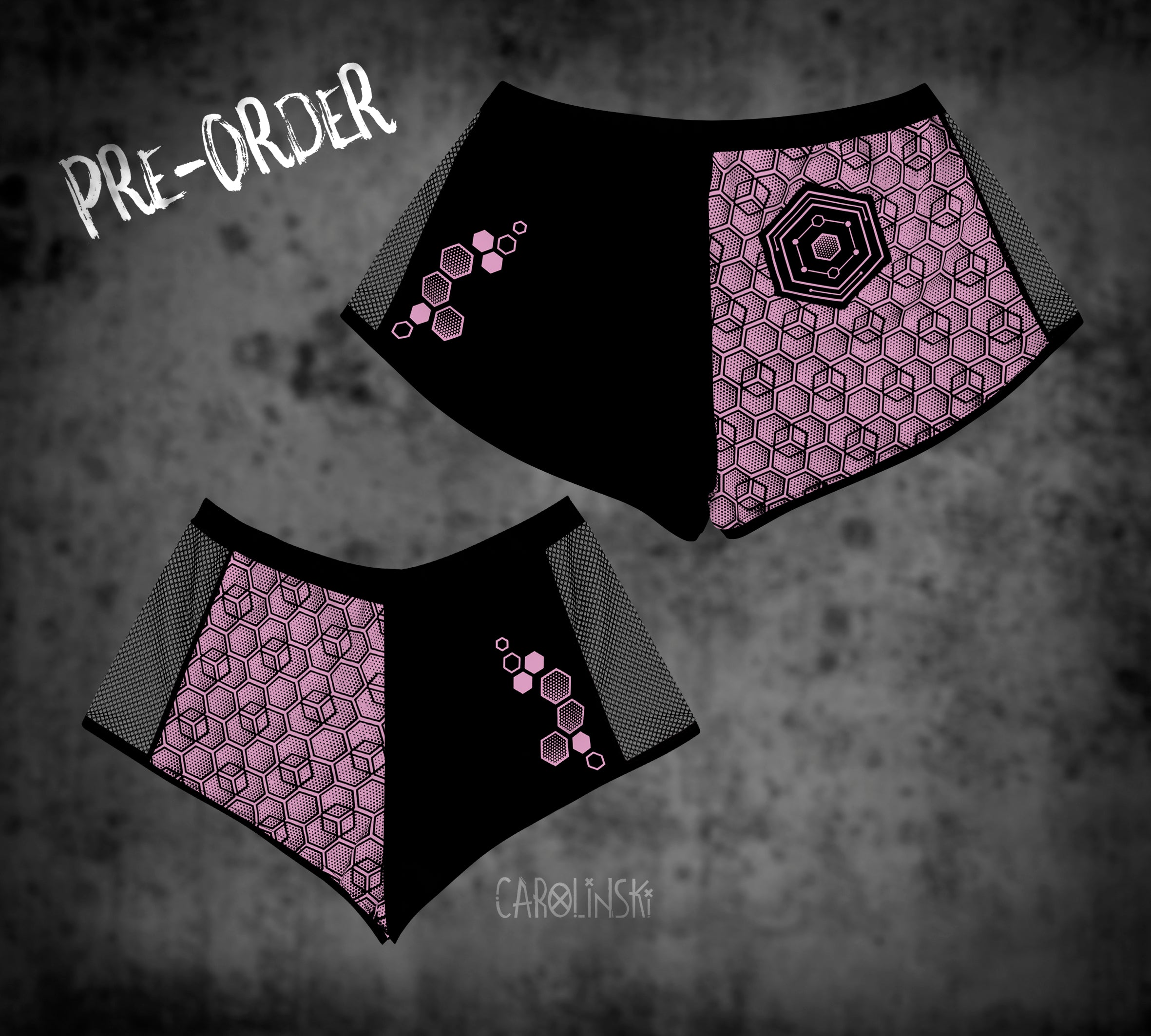 Split Shorts - Hexagon