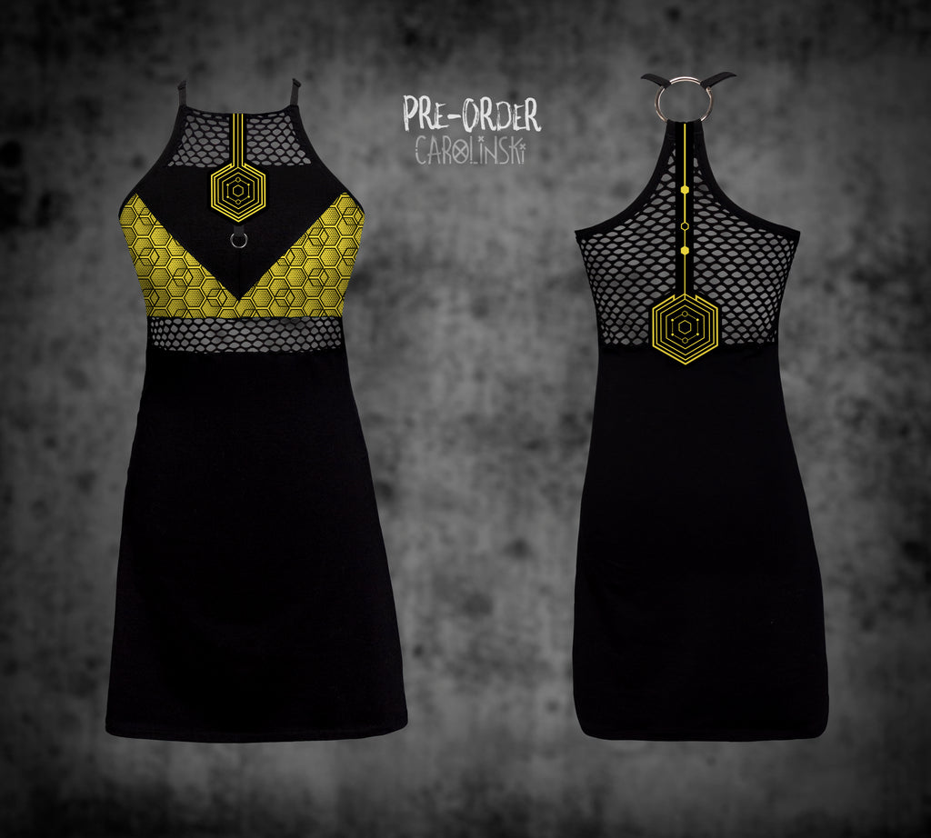 HighNeck Dress - Hexagon