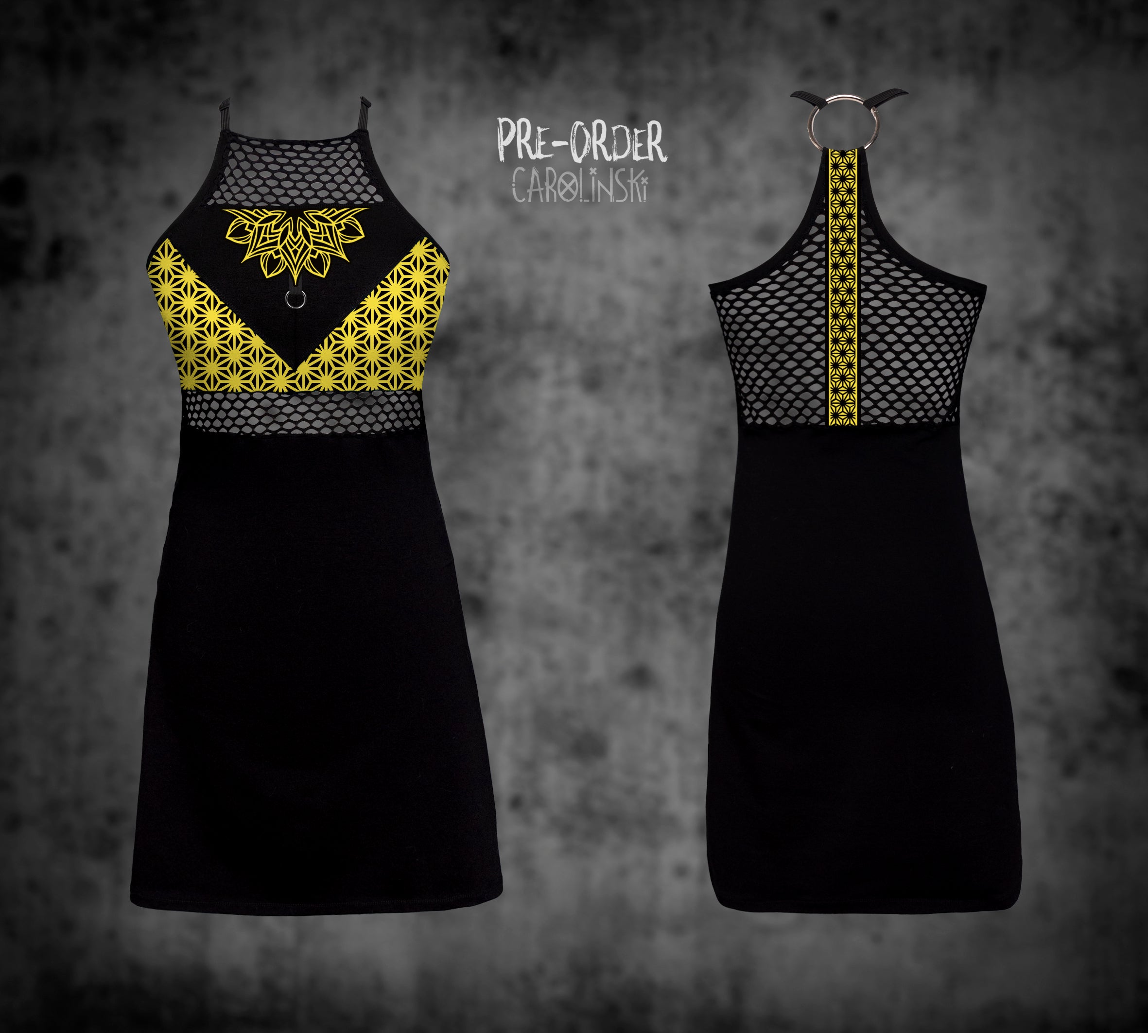 HighNeck Dress - Asanoha
