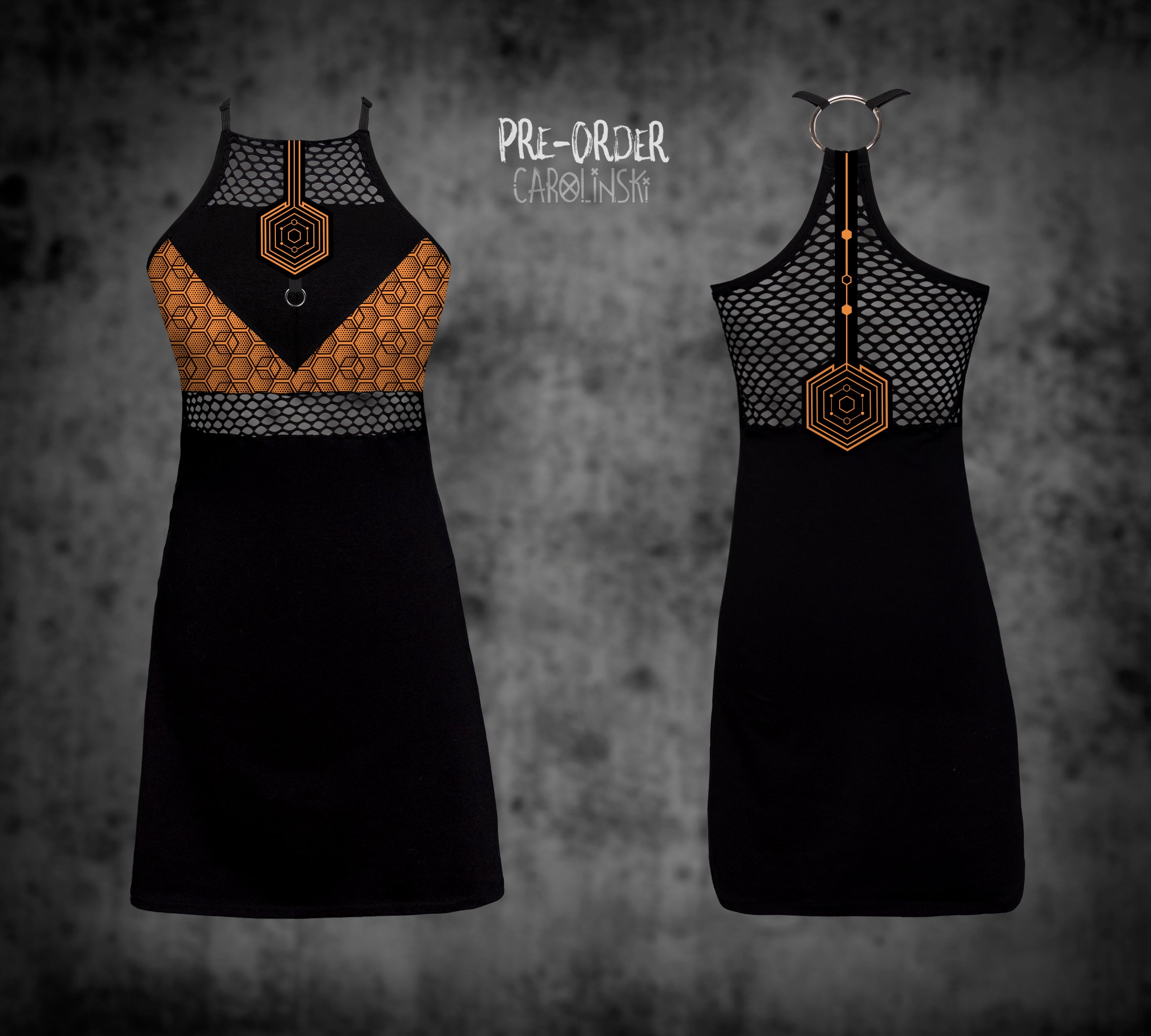HighNeck Dress - Hexagon