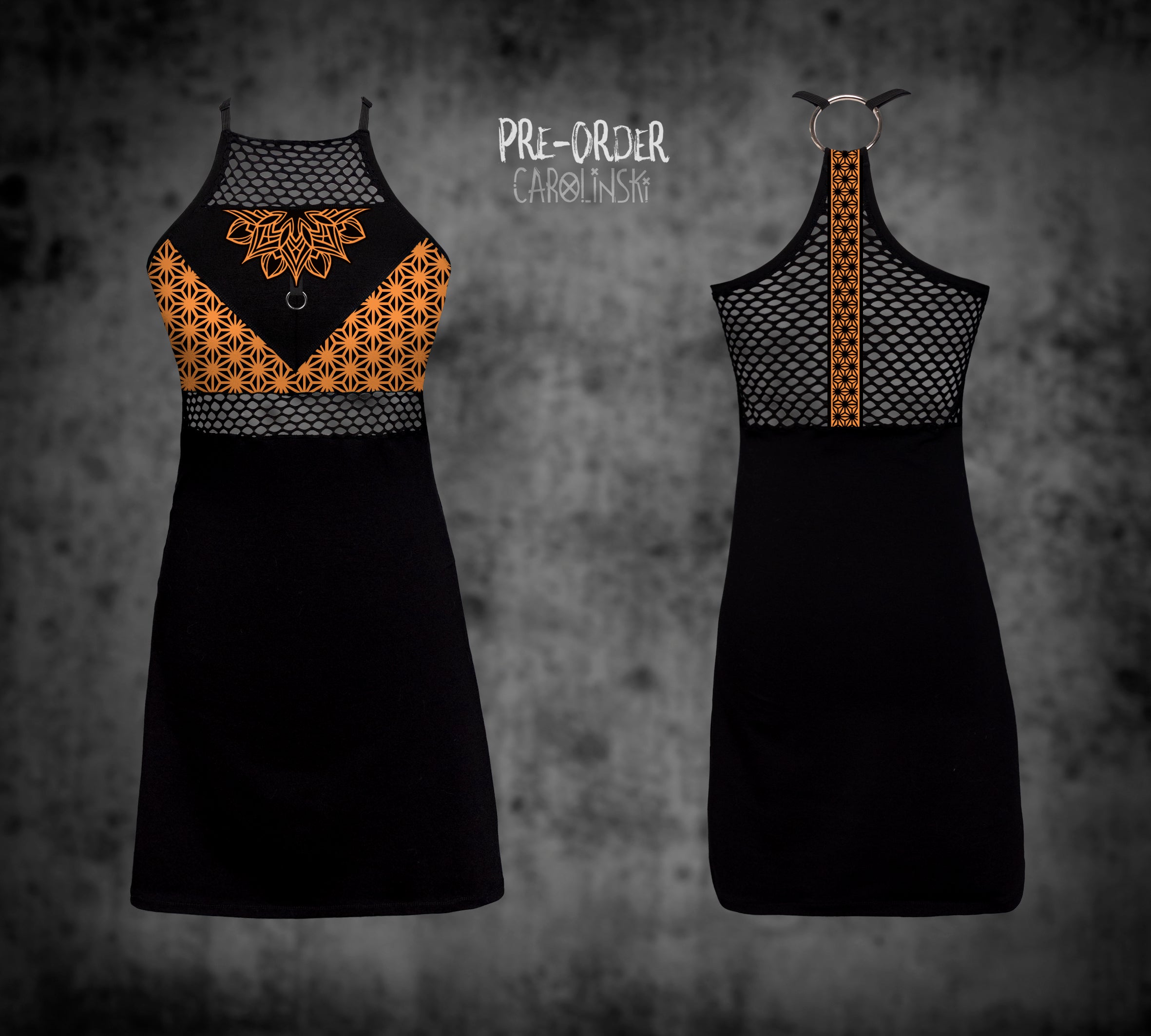 HighNeck Dress - Asanoha