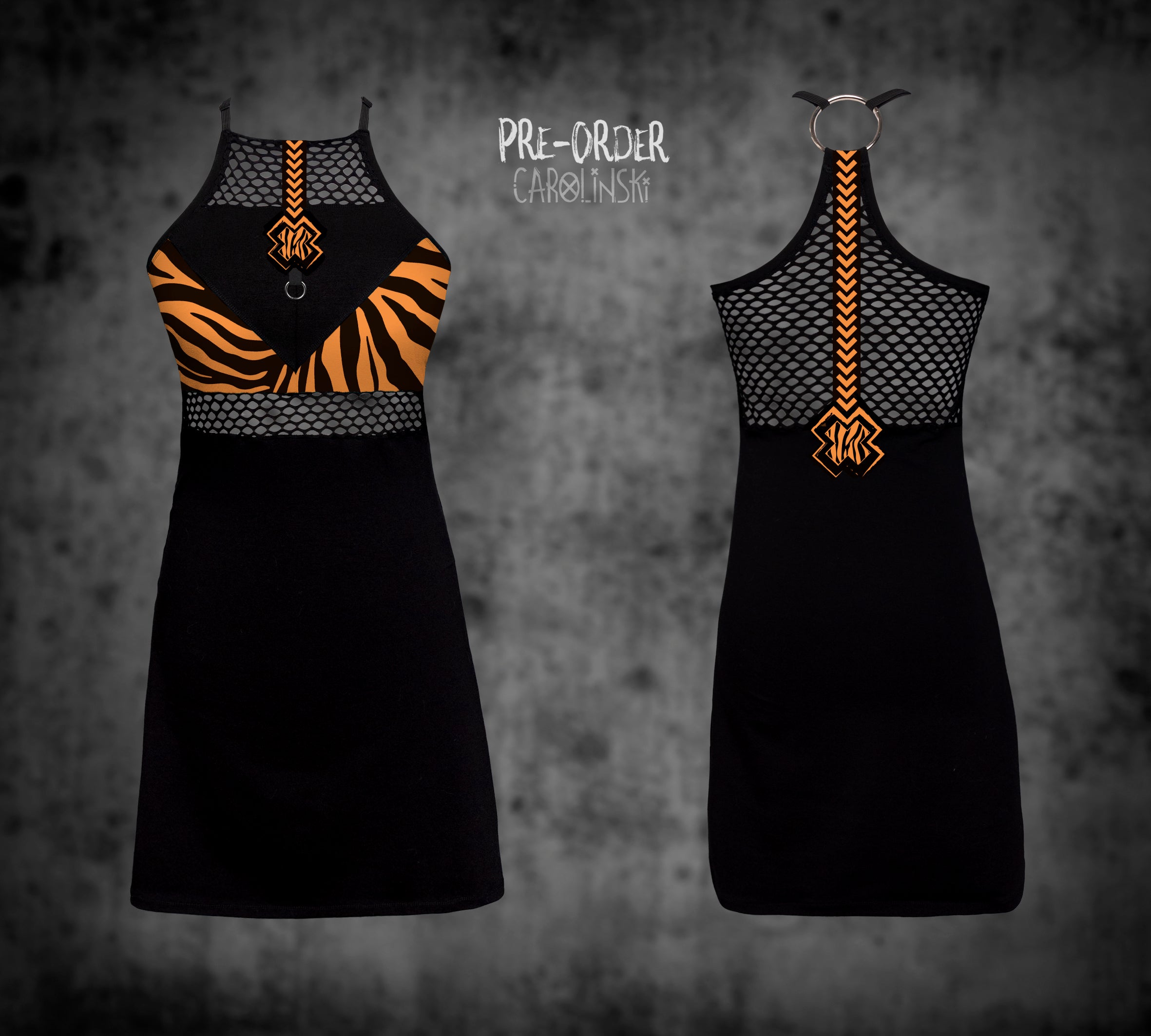 HighNeck Dress - Zebra
