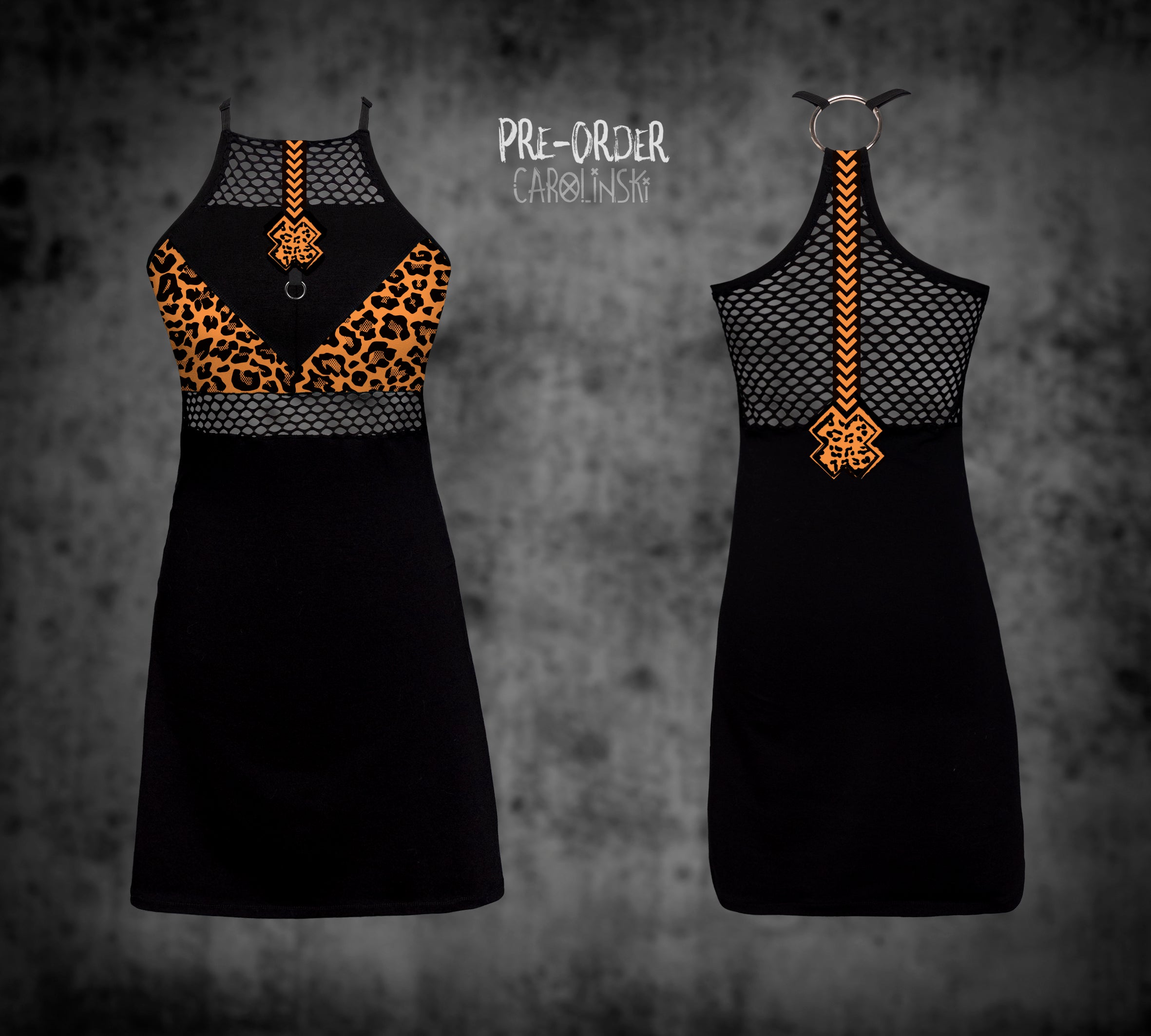 HighNeck Dress - Leopard