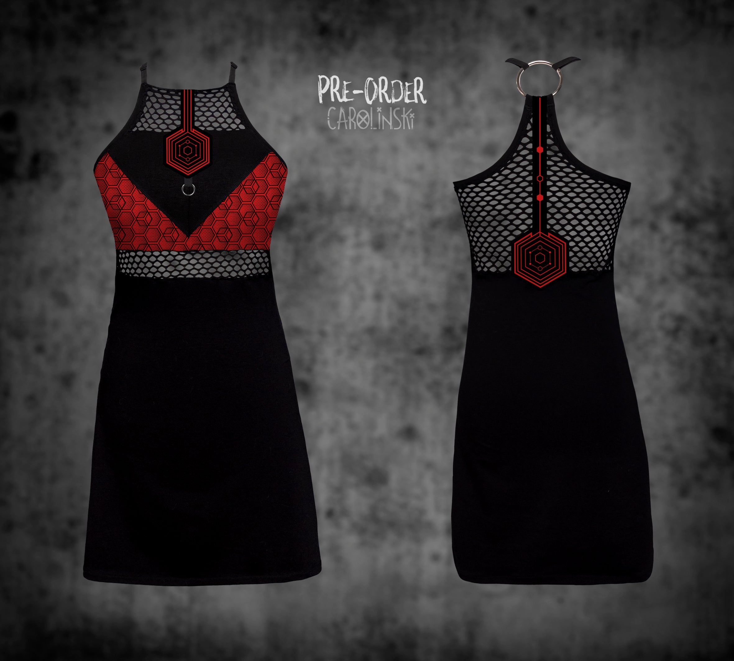HighNeck Dress - Hexagon