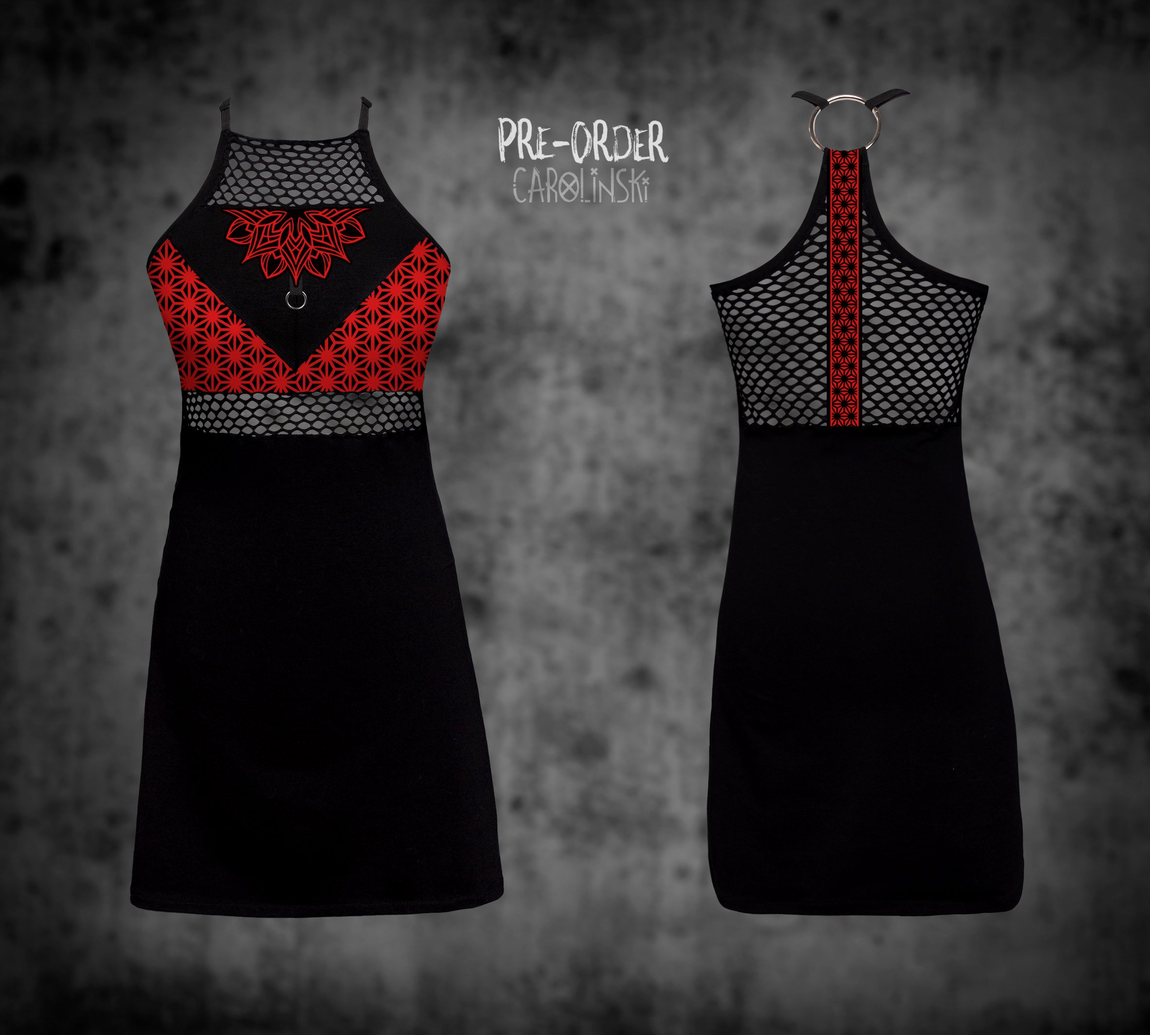 HighNeck Dress - Asanoha