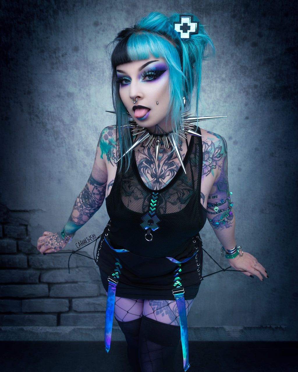 Skull - Mesh Holo Top