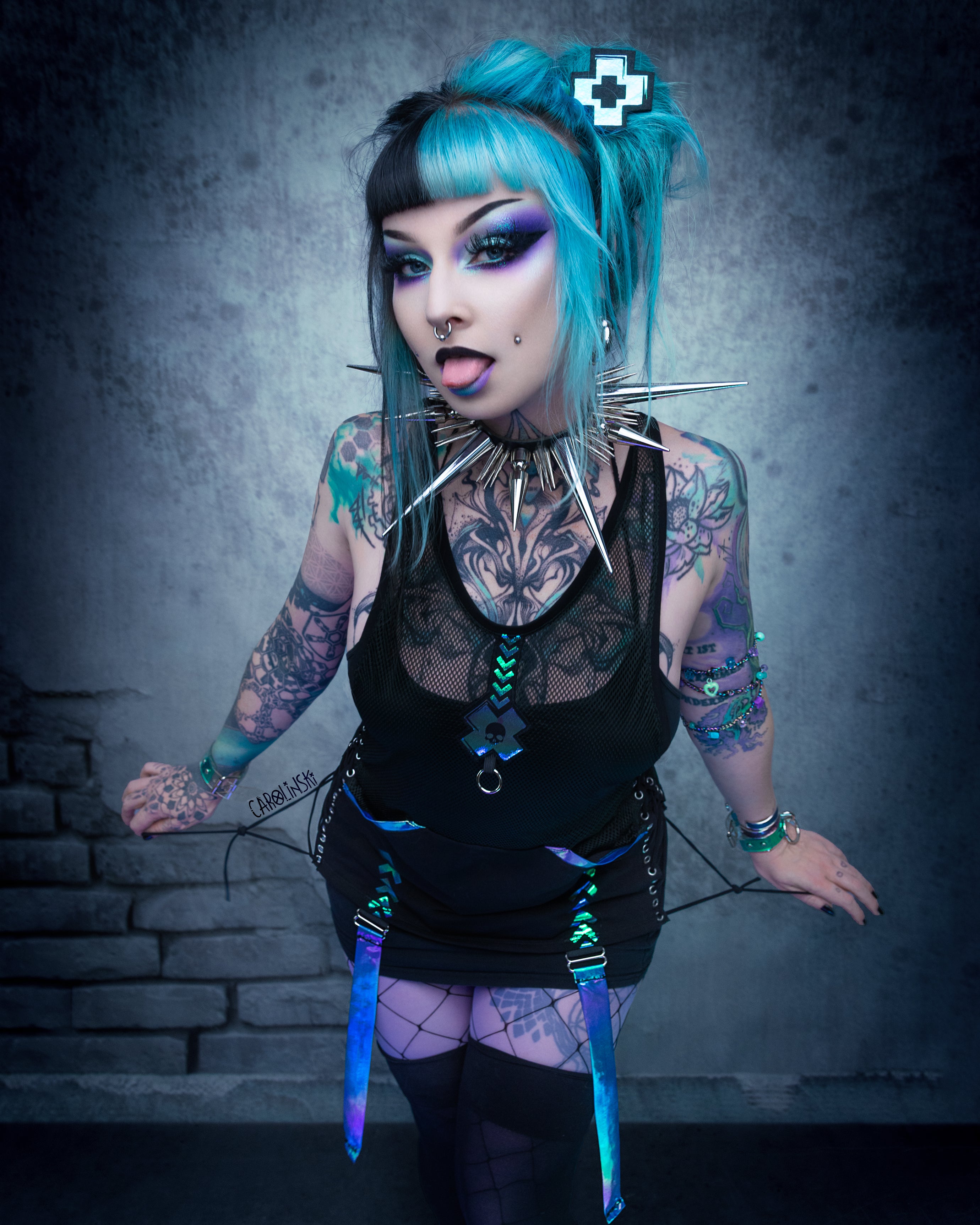 Skull - Mesh Holo Top