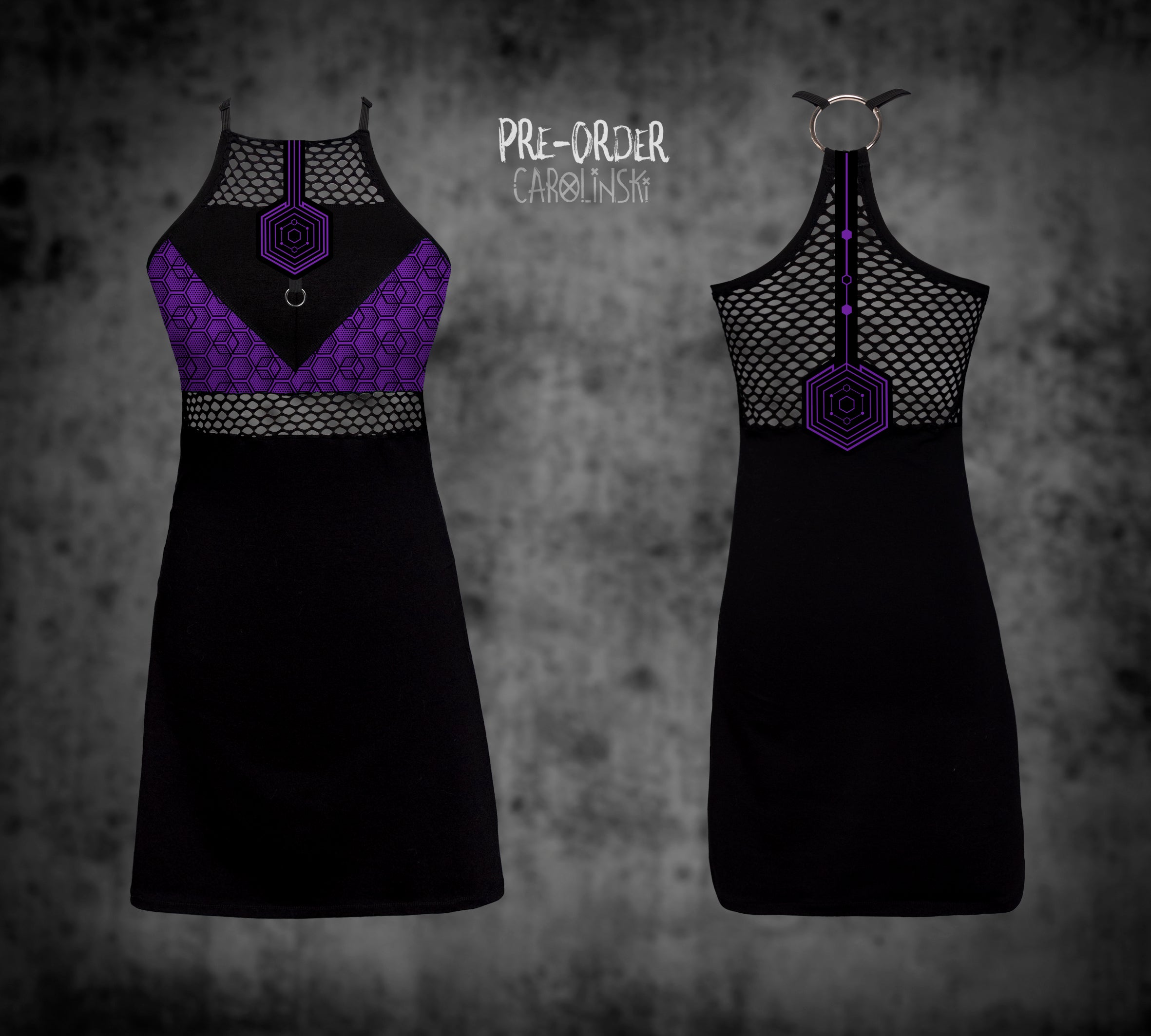 HighNeck Dress - Hexagon