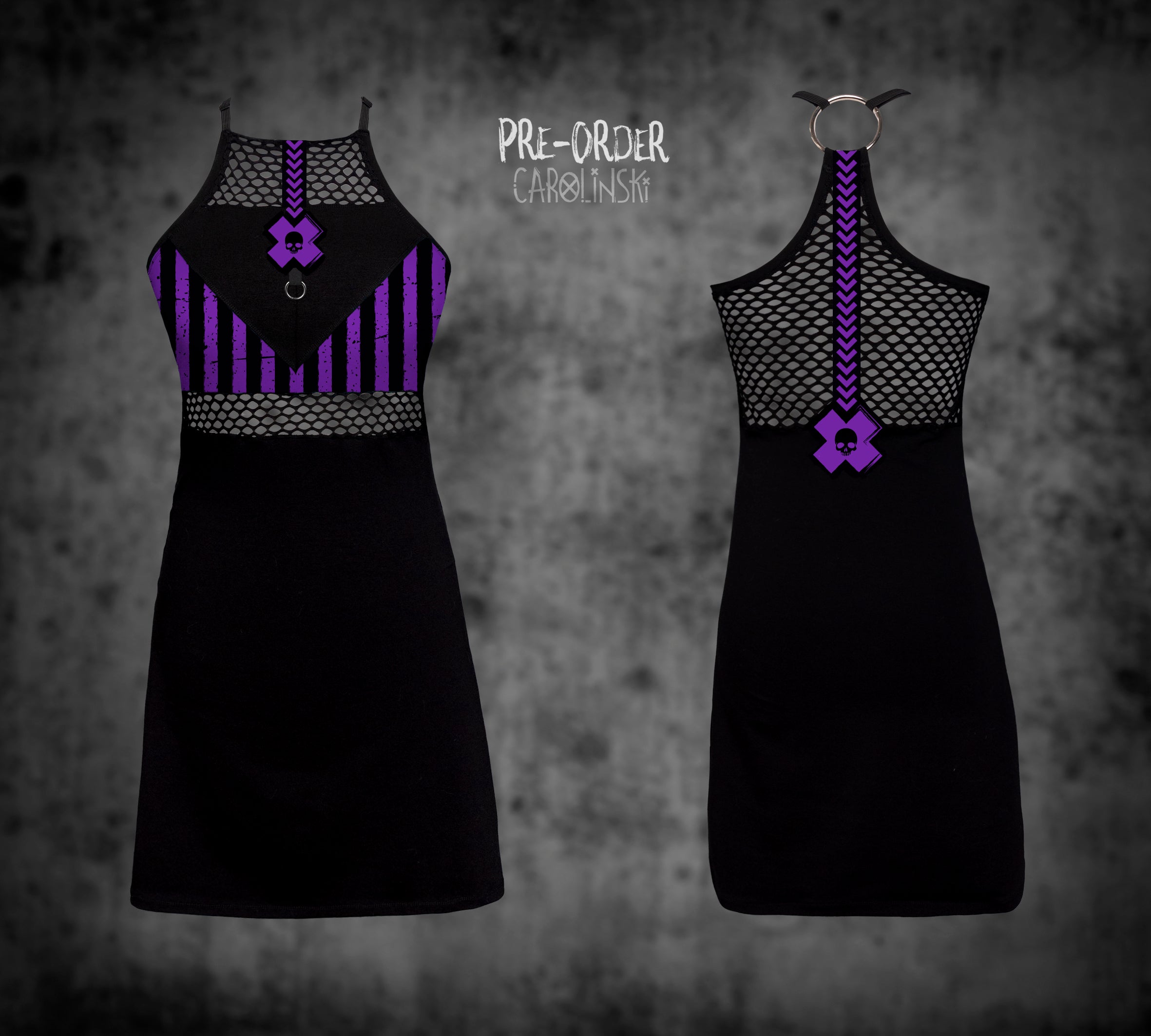HighNeck Dress - Stripes