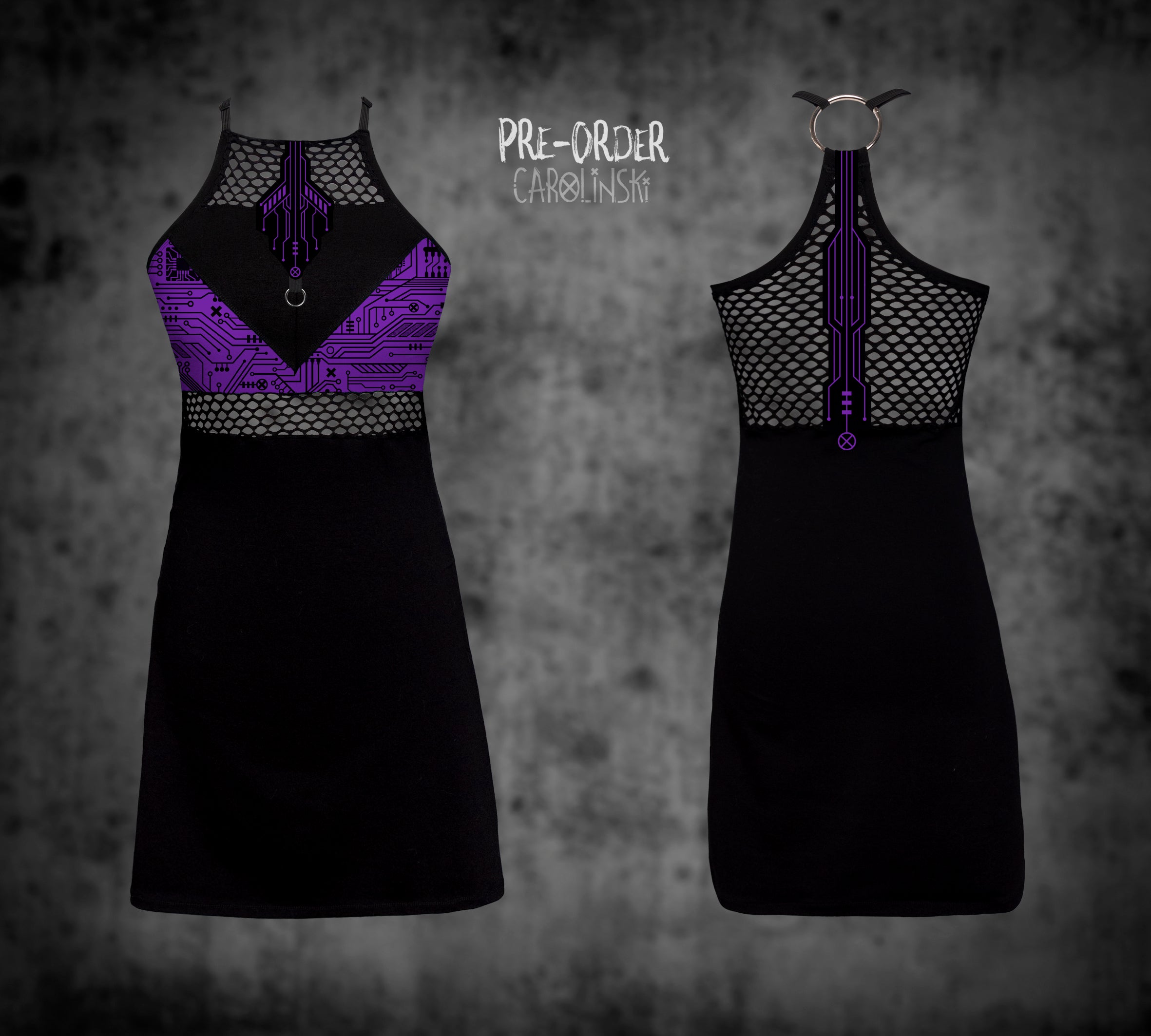 HighNeck Dress - Circuitboard