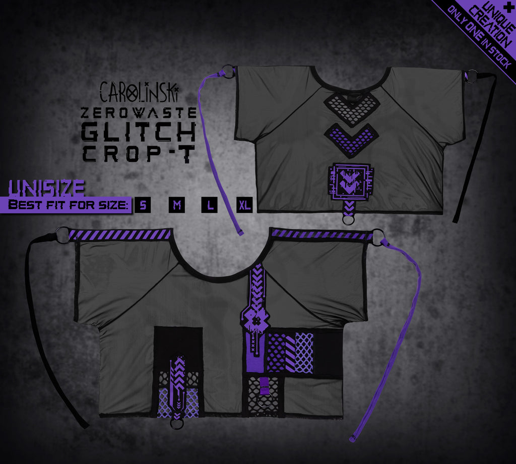 Glitch Crop-T VIOLET