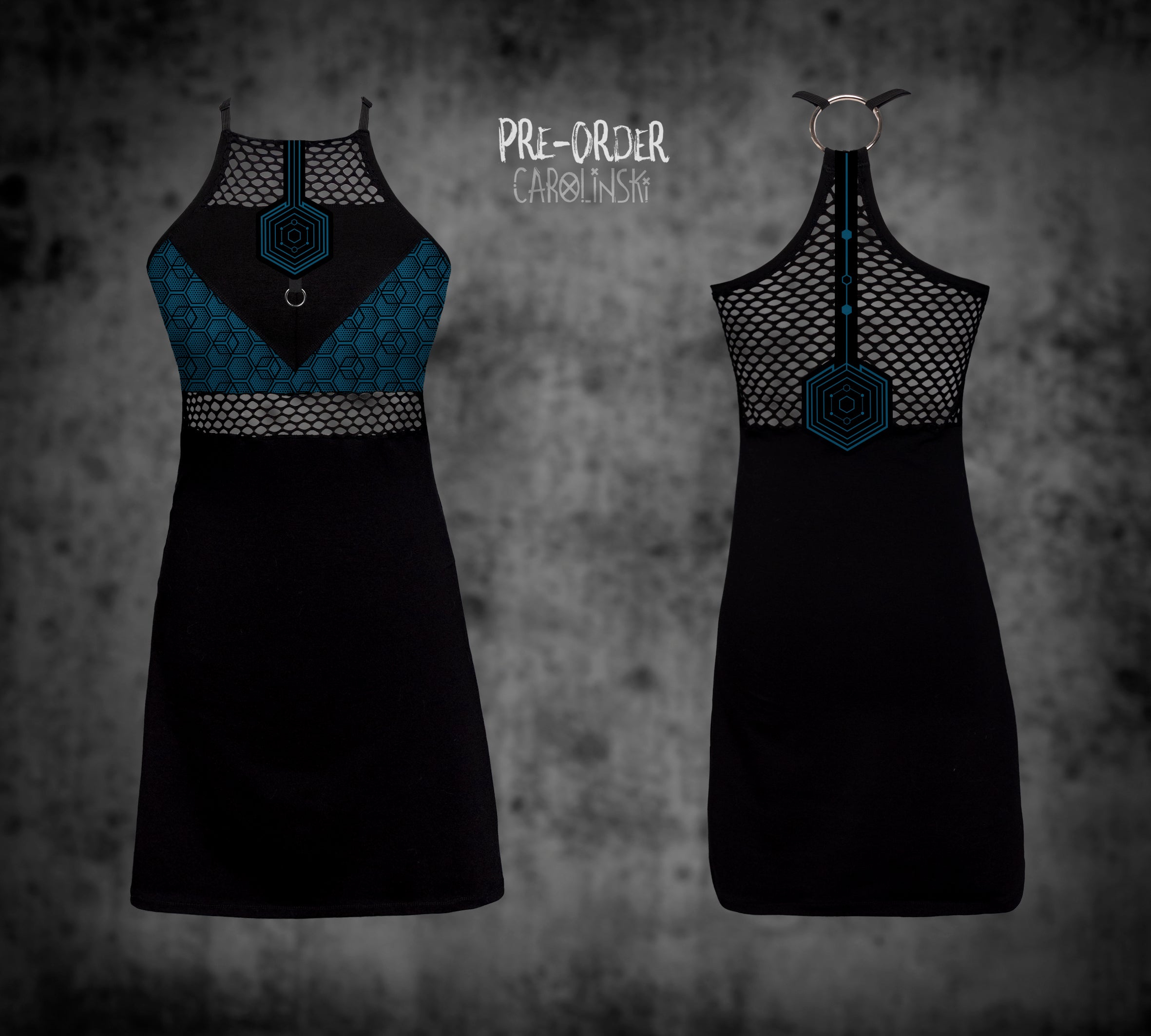 HighNeck Dress - Hexagon