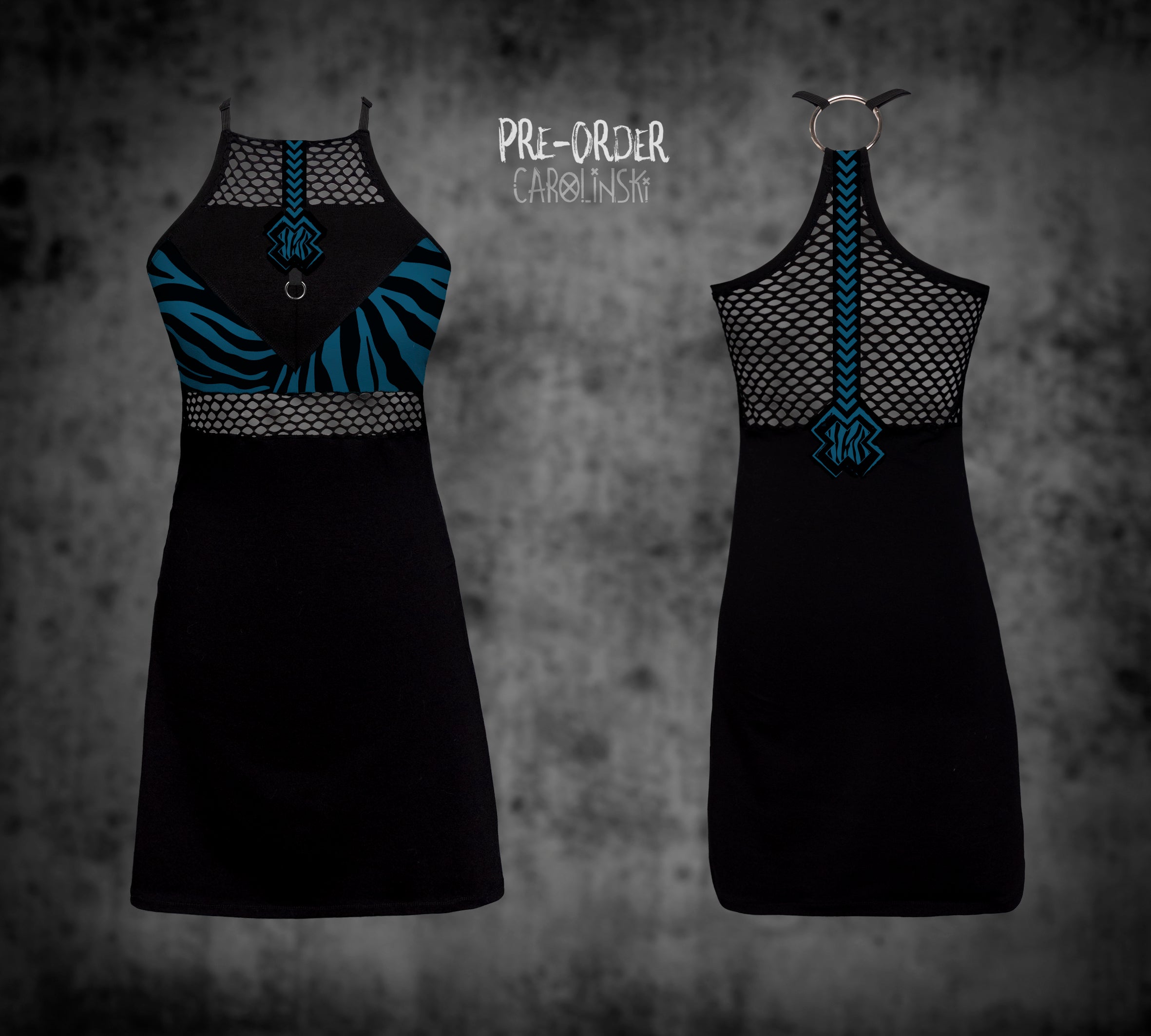 HighNeck Dress - Zebra