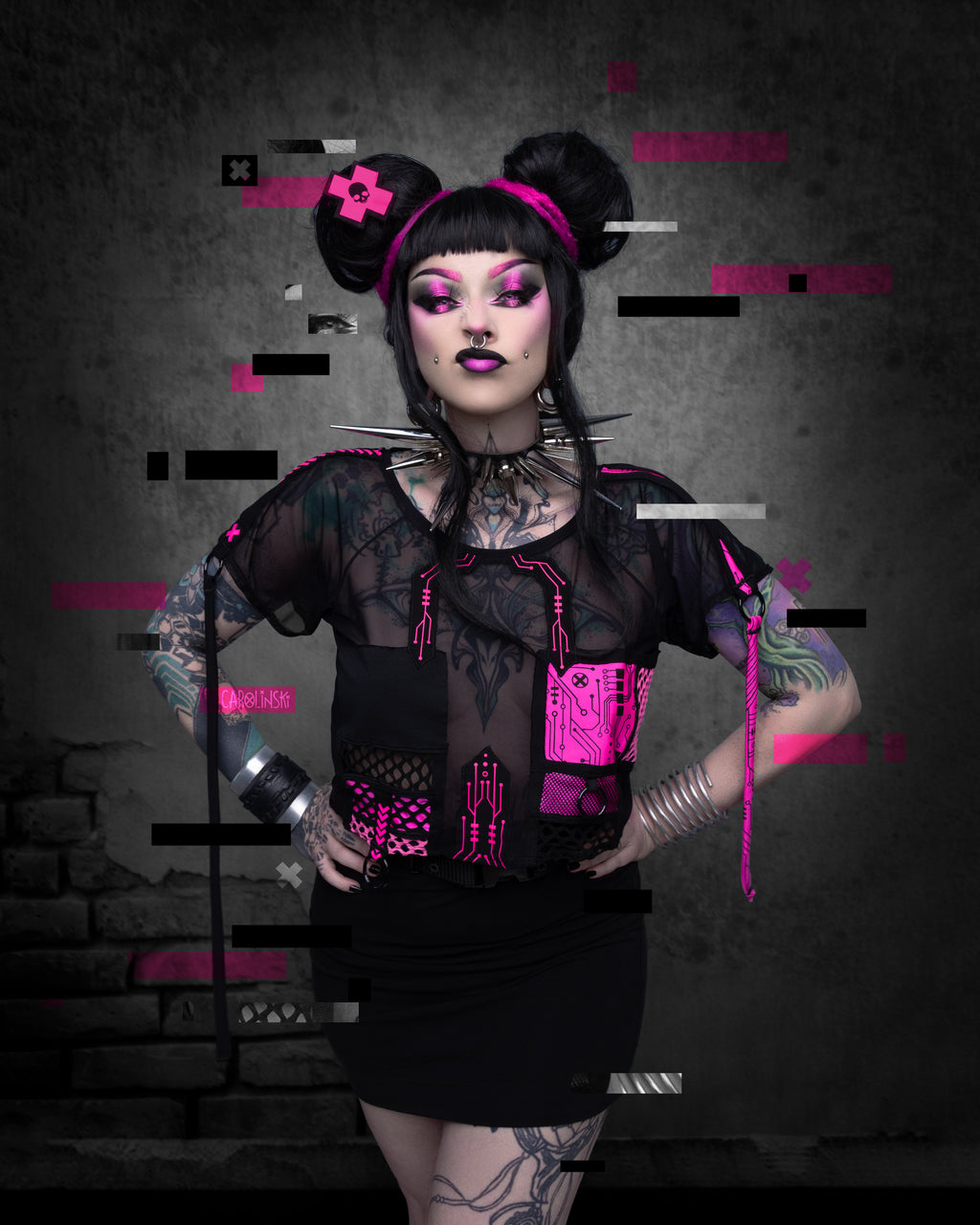 Glitch Crop-T PINK