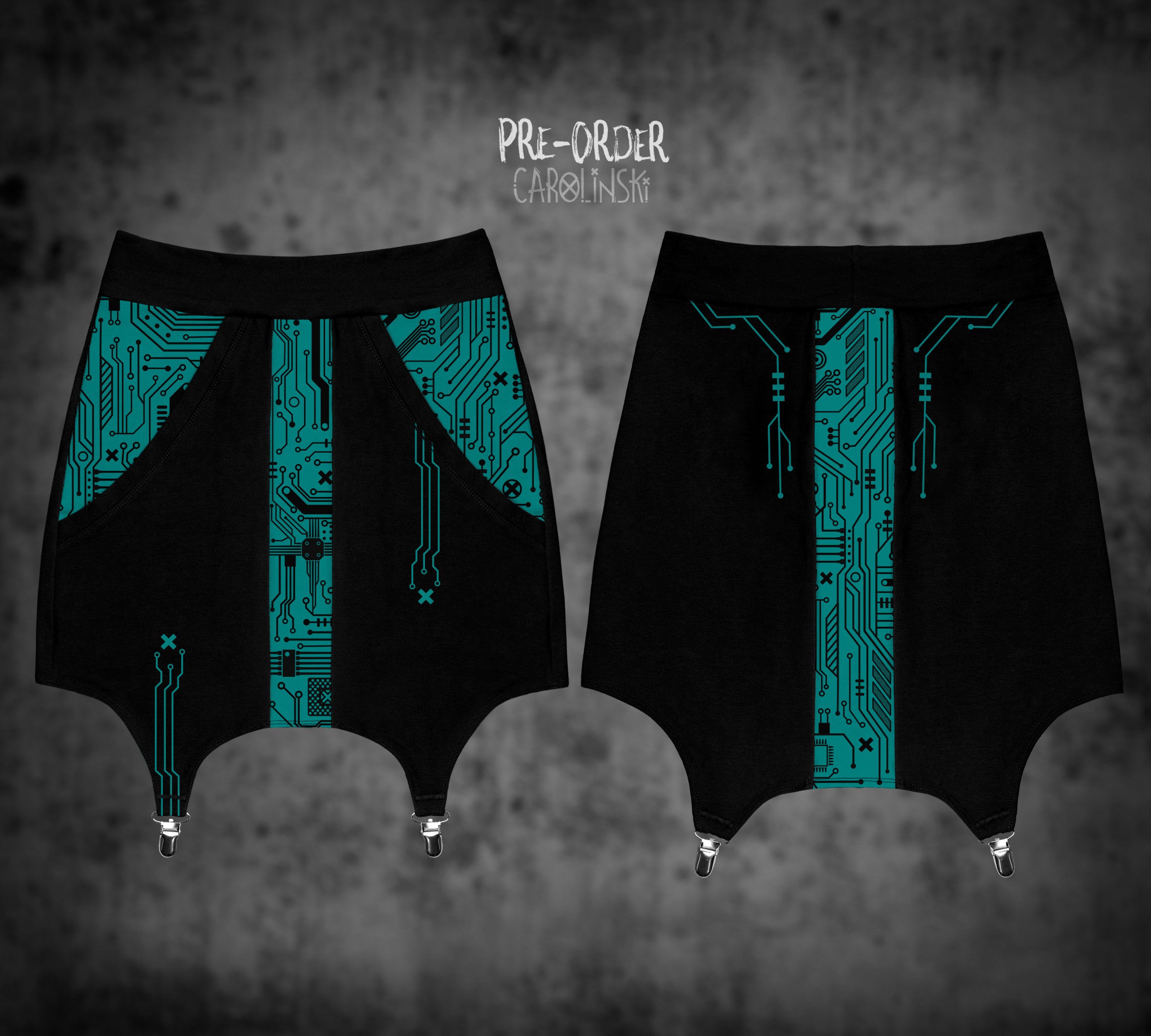 Garter Skirt - Circuitboard