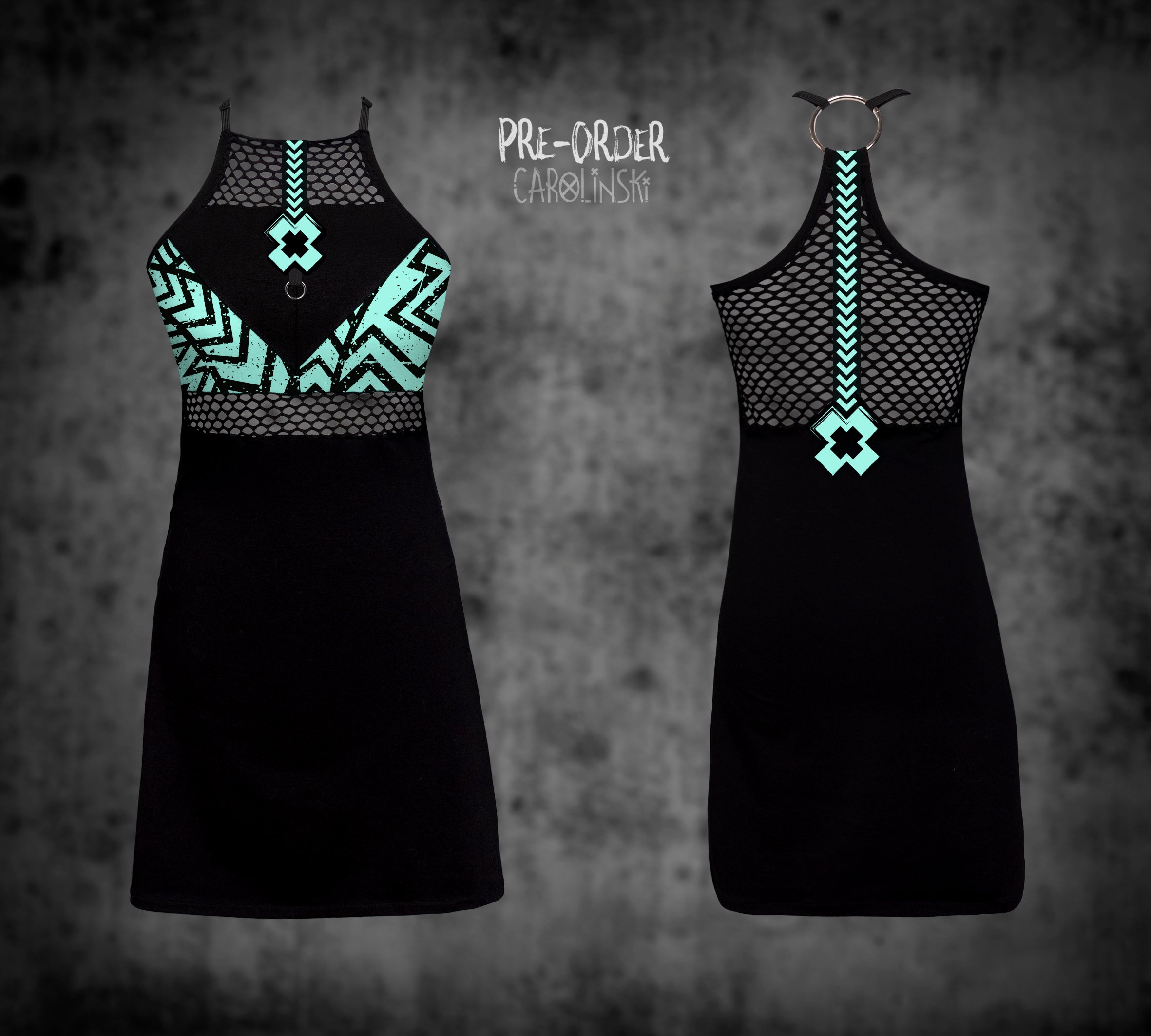 HighNeck Dress - Grunge