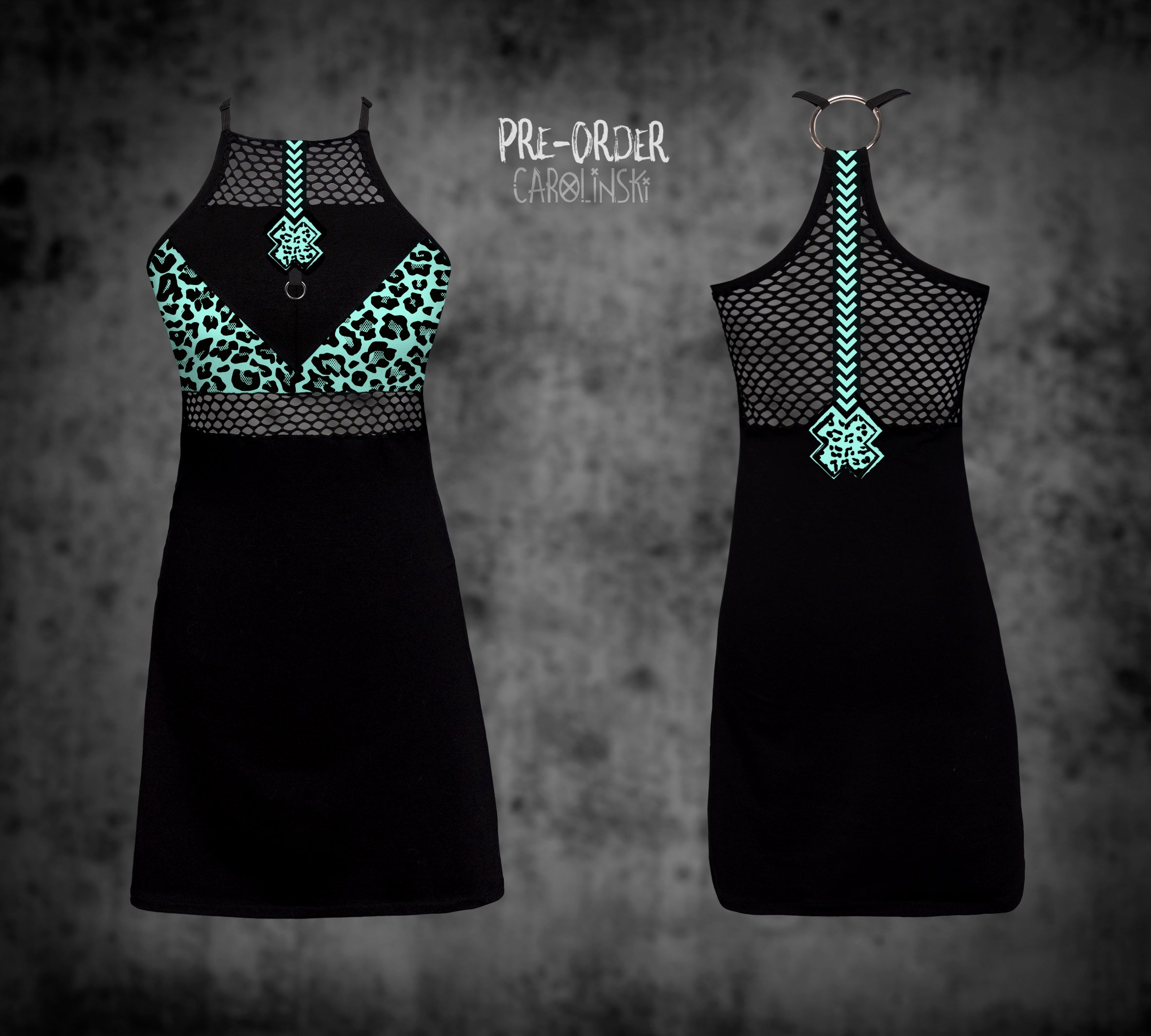 HighNeck Dress - Leopard