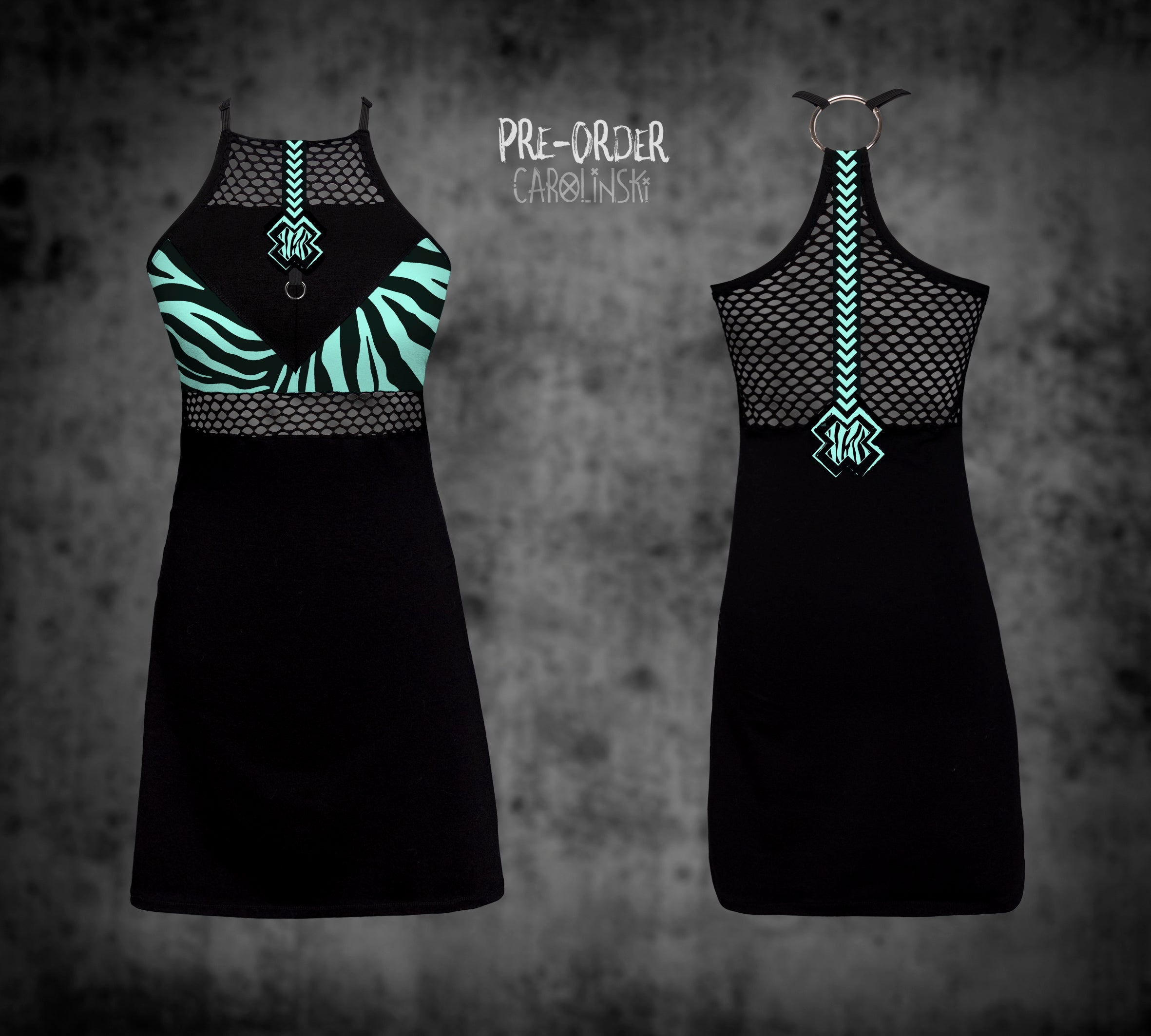 HighNeck Dress - Zebra