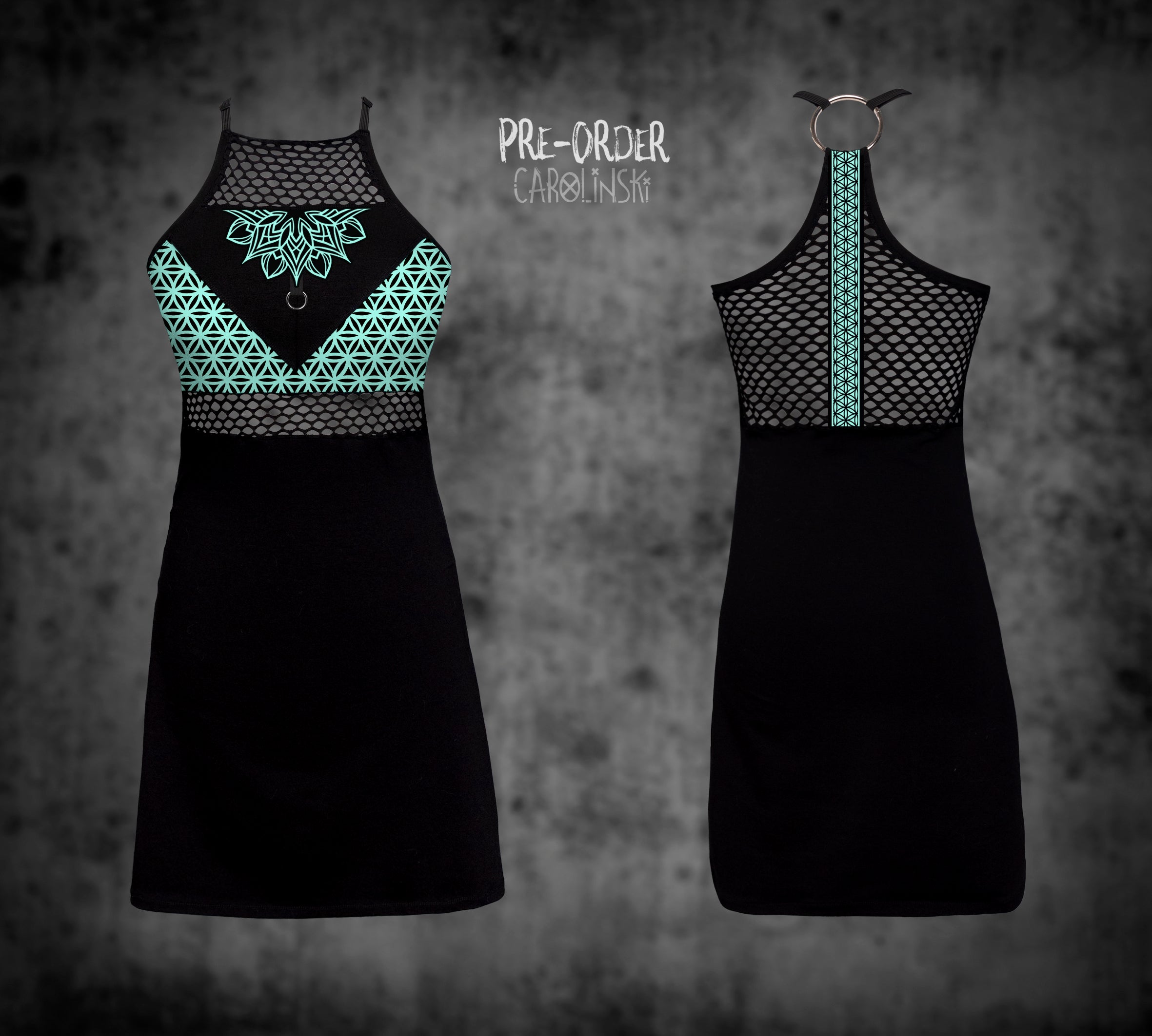 HighNeck Dress - Flower of Life