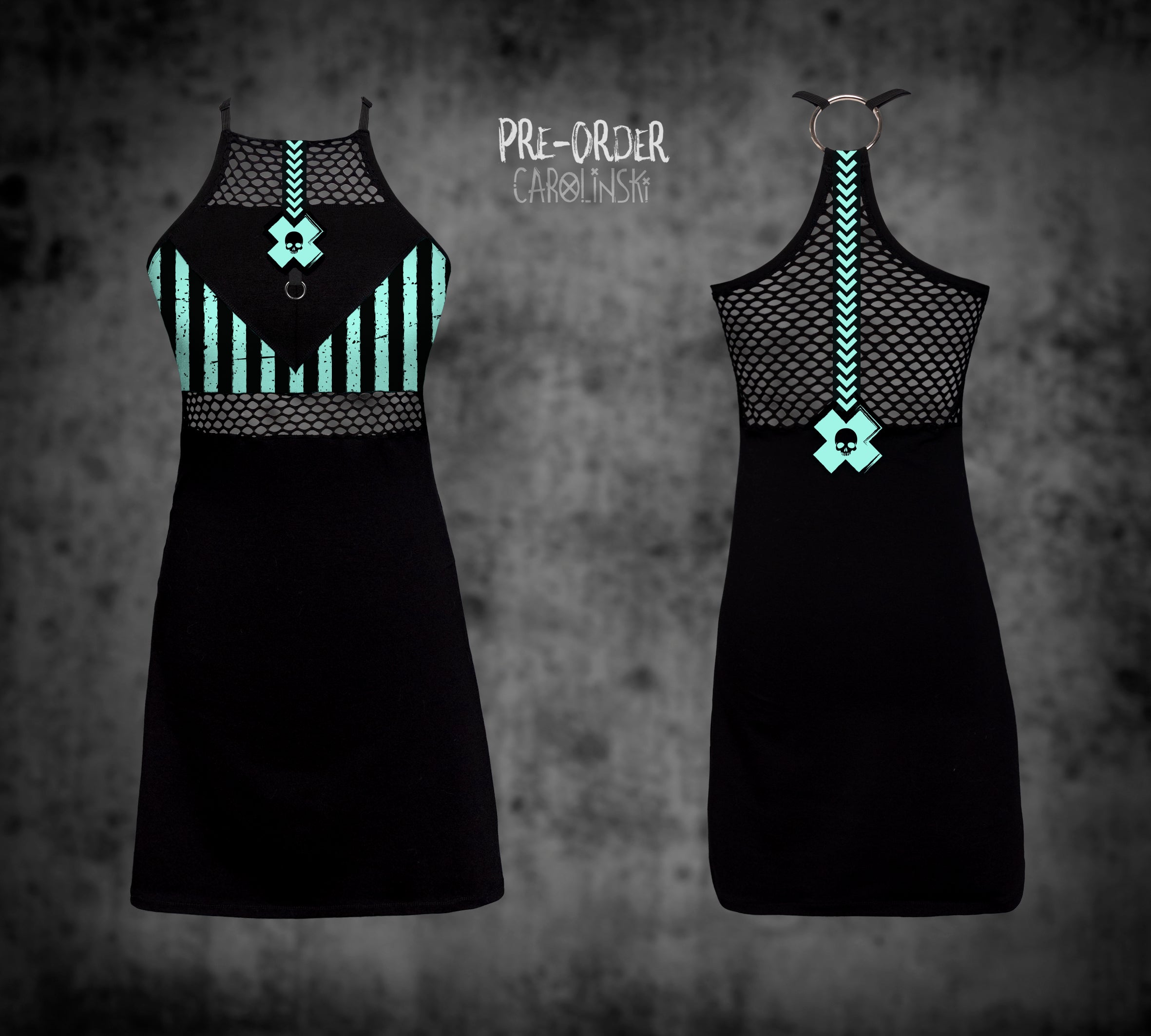 HighNeck Dress - Stripes