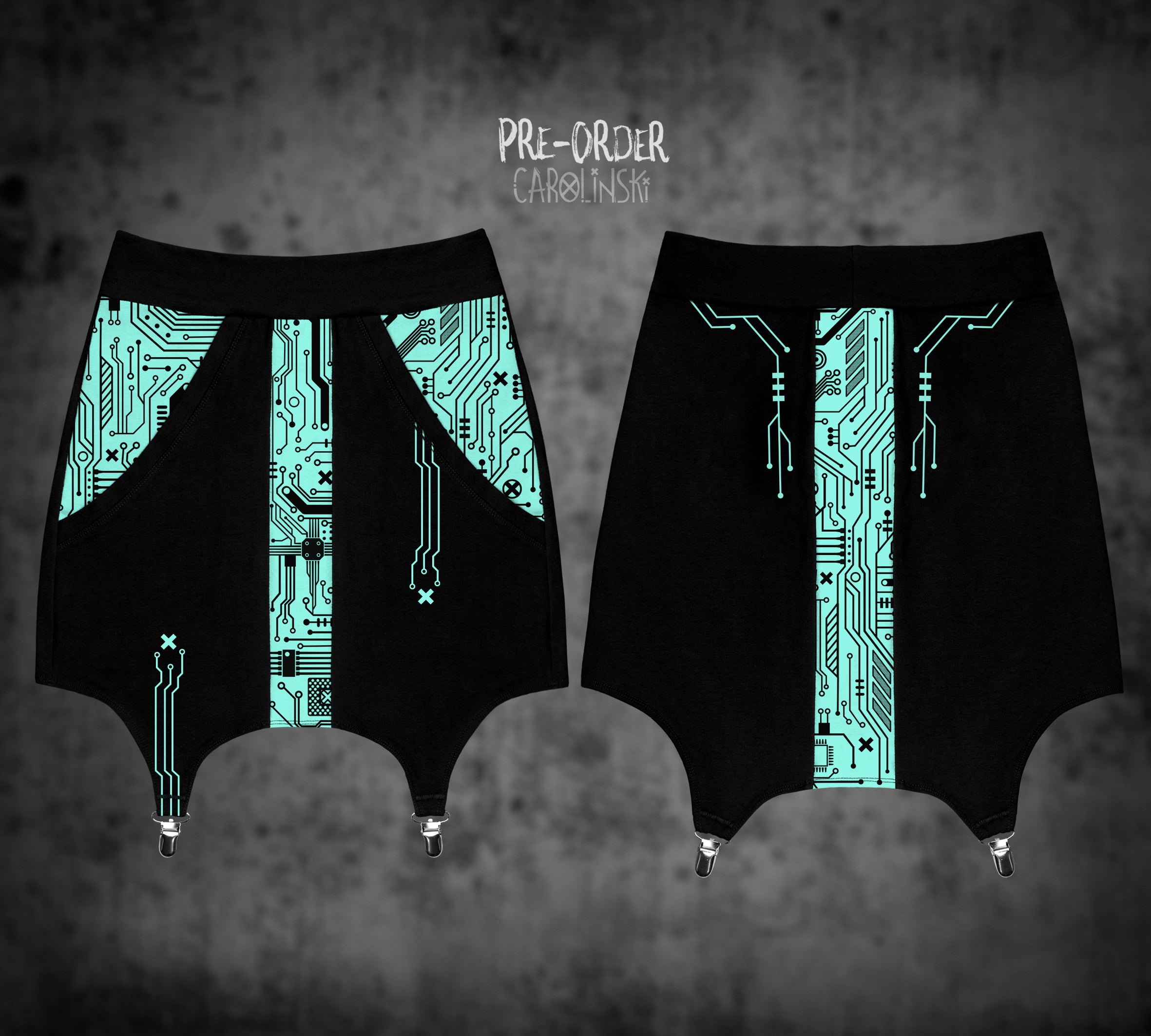 Garter Skirt - Circuitboard