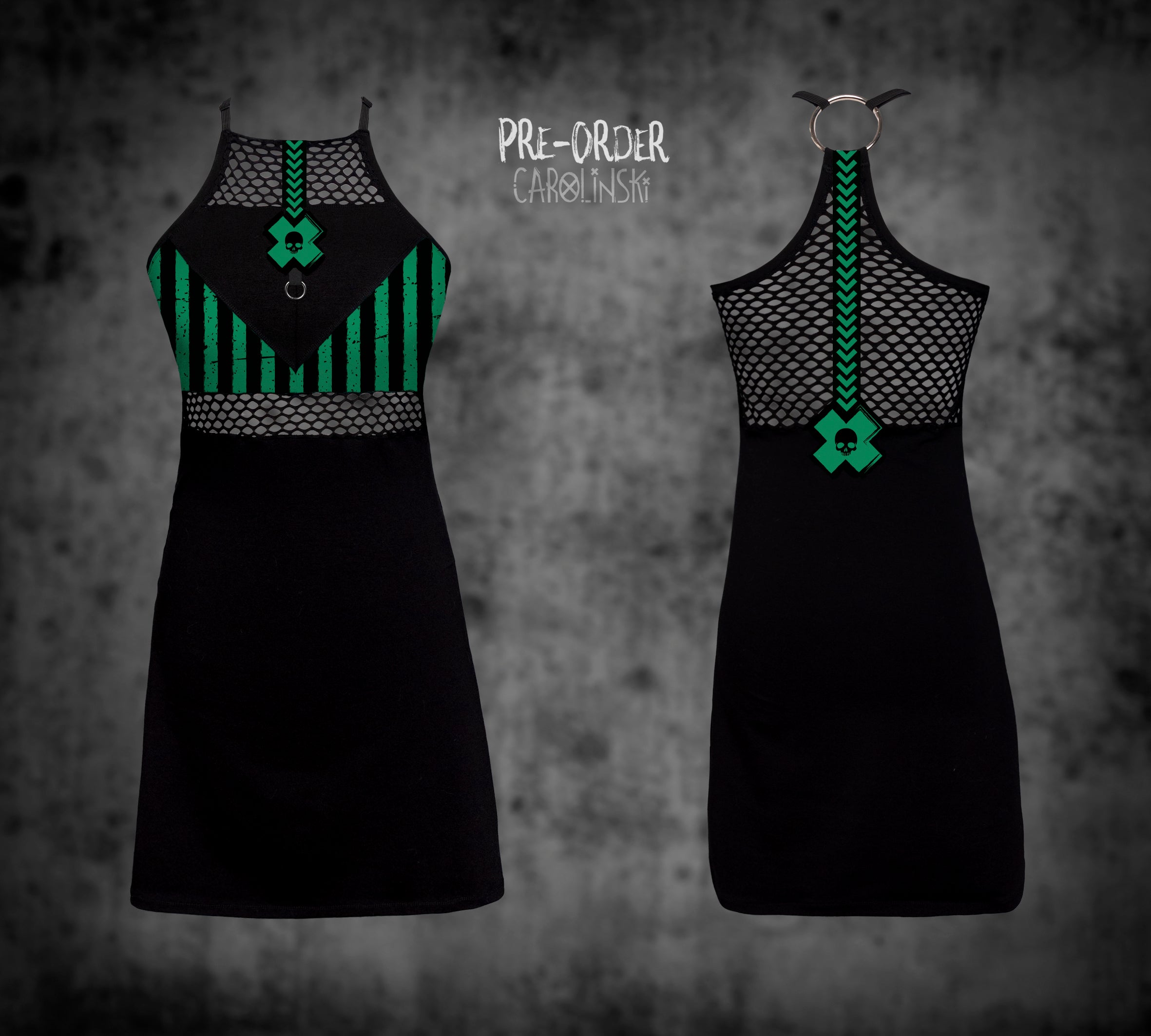 HighNeck Dress - Stripes