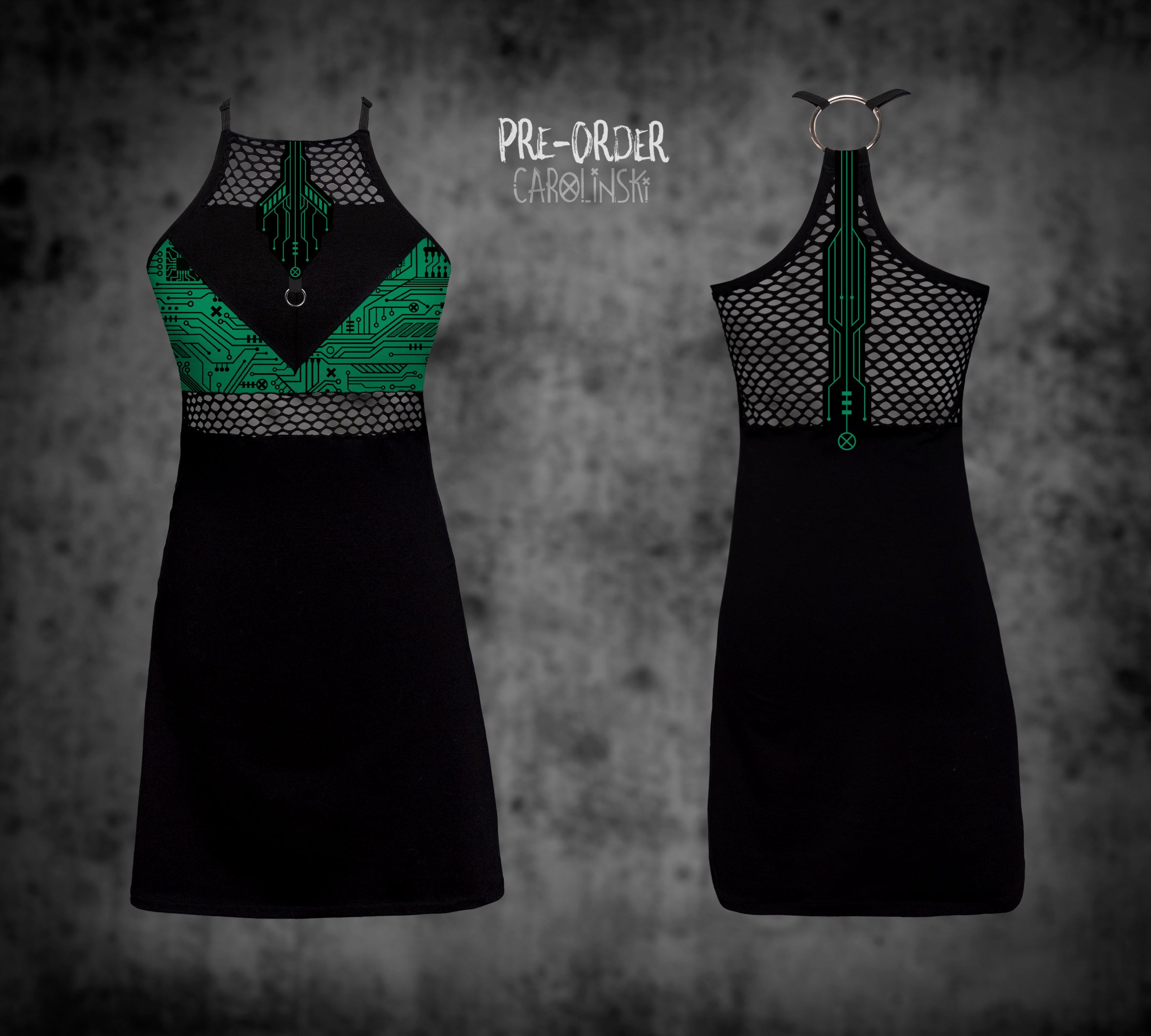 HighNeck Dress - Circuitboard