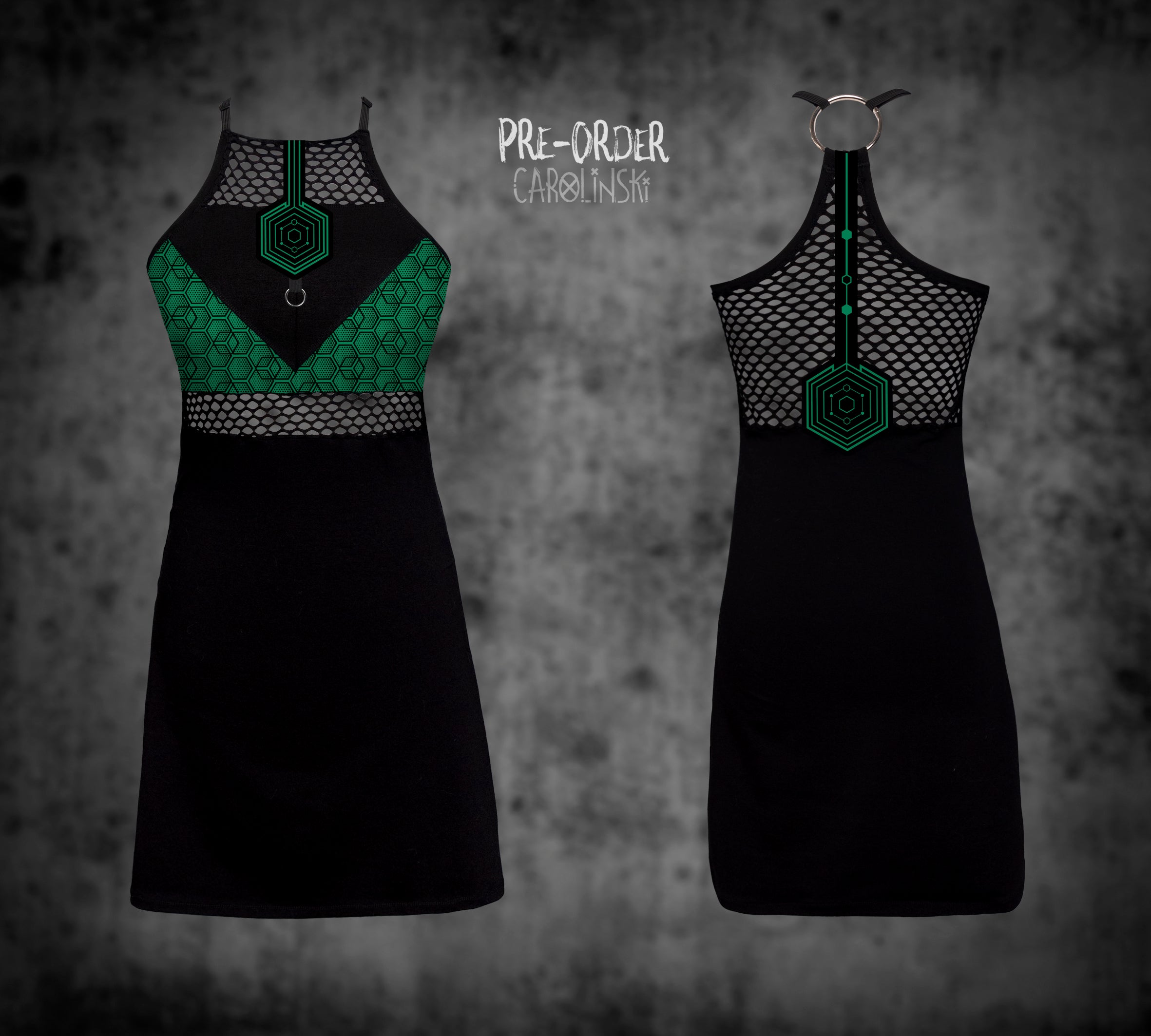 HighNeck Dress - Hexagon