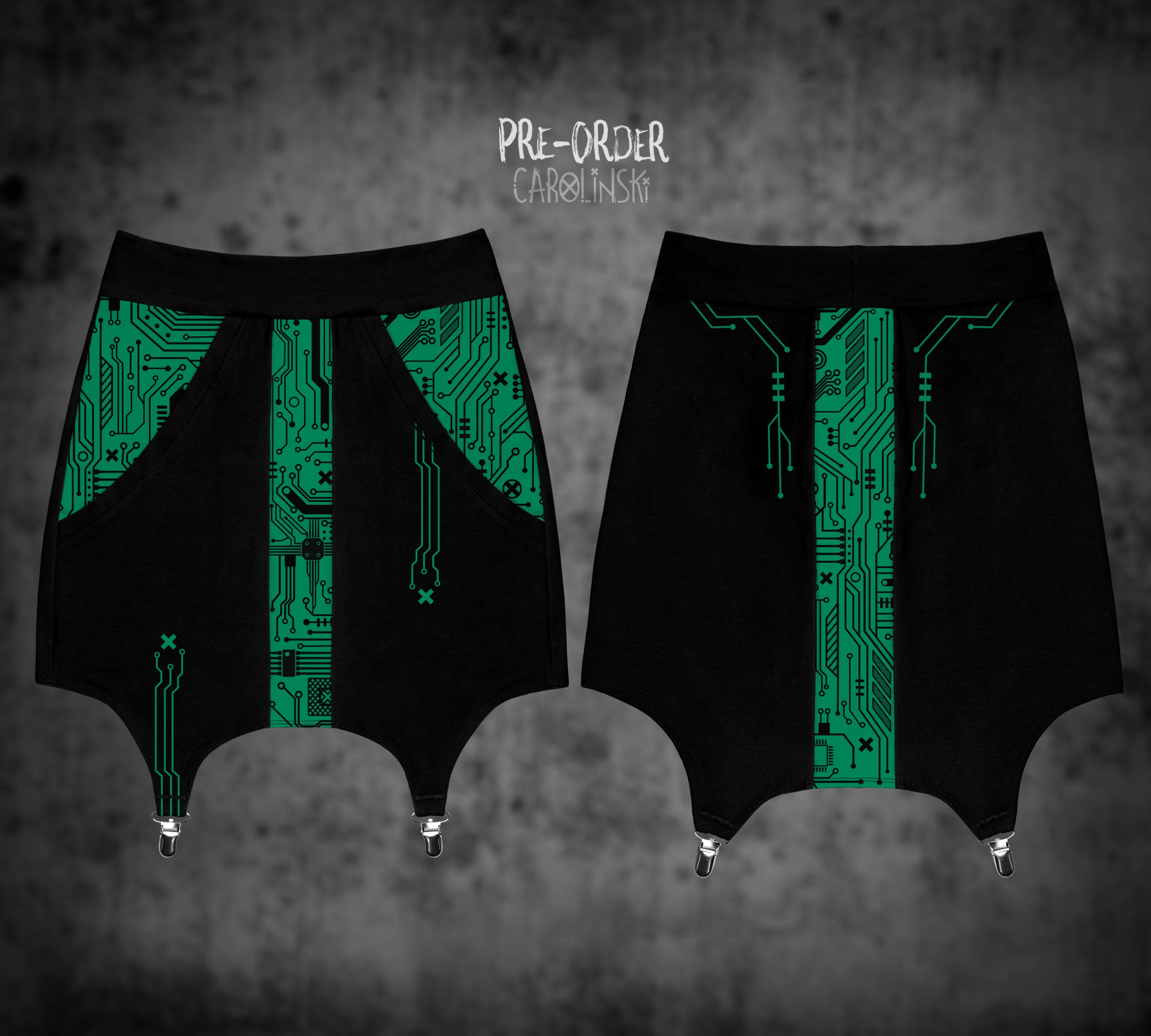 Garter Skirt - Circuitboard