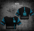 Crop Shirt Petrol Leopard