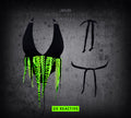 Neckholder Top - Green Zebra