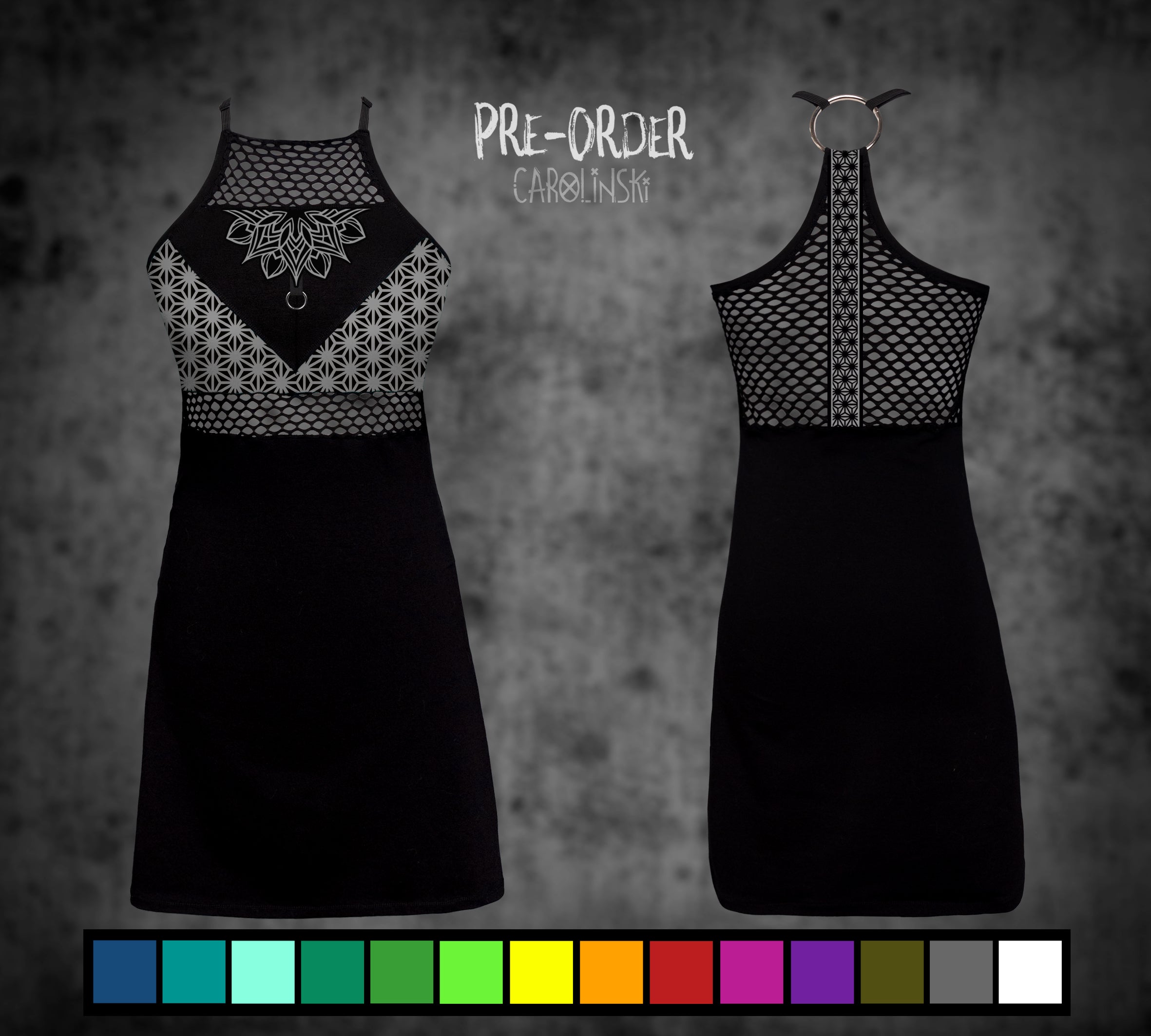 HighNeck Dress - Asanoha