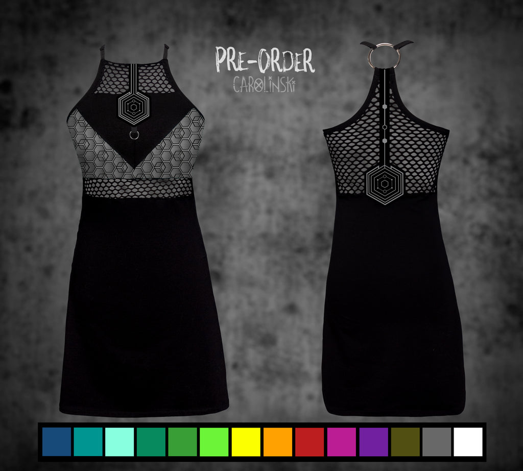 HighNeck Dress - Hexagon