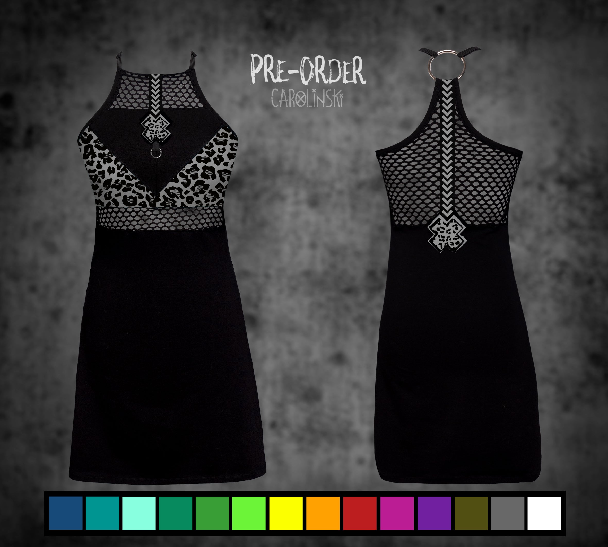 HighNeck Dress - Leopard