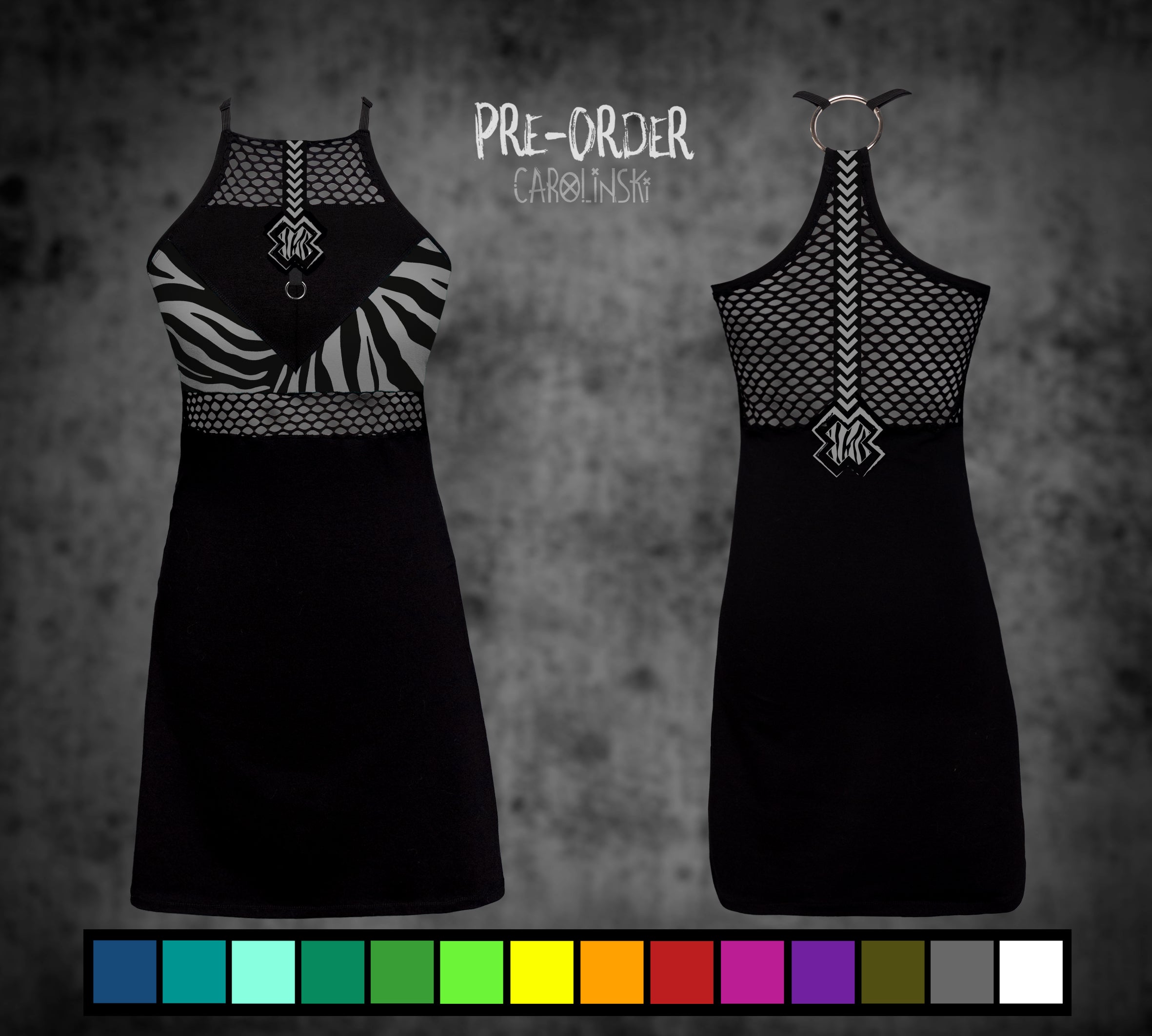 HighNeck Dress - Zebra