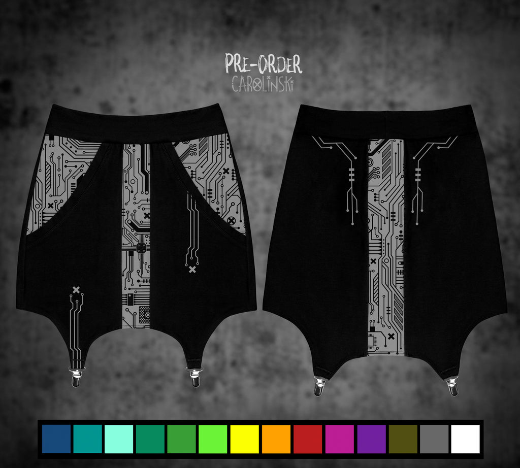 Garter Skirt - Circuitboard