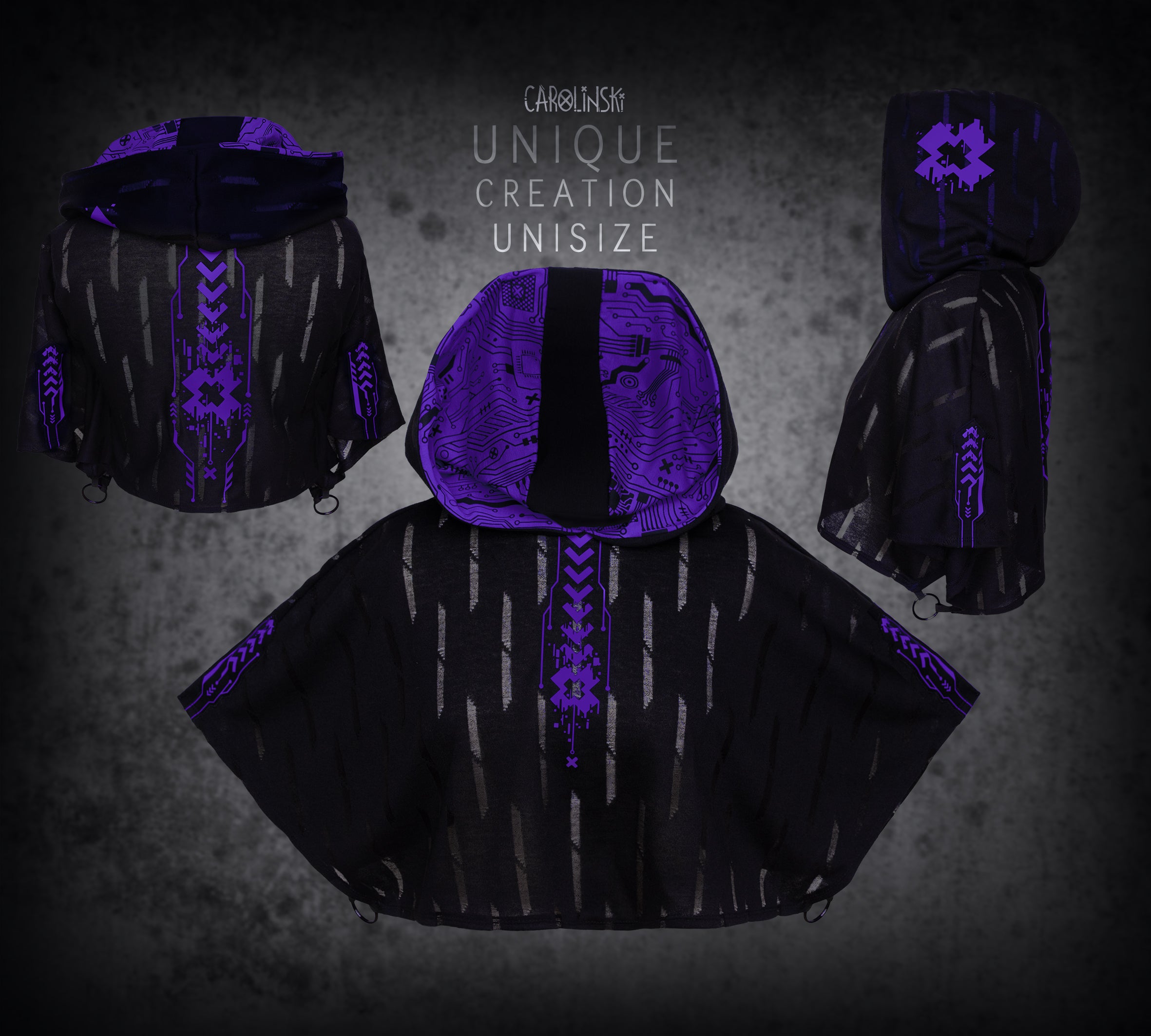 Cropped Batwing Top - Violet