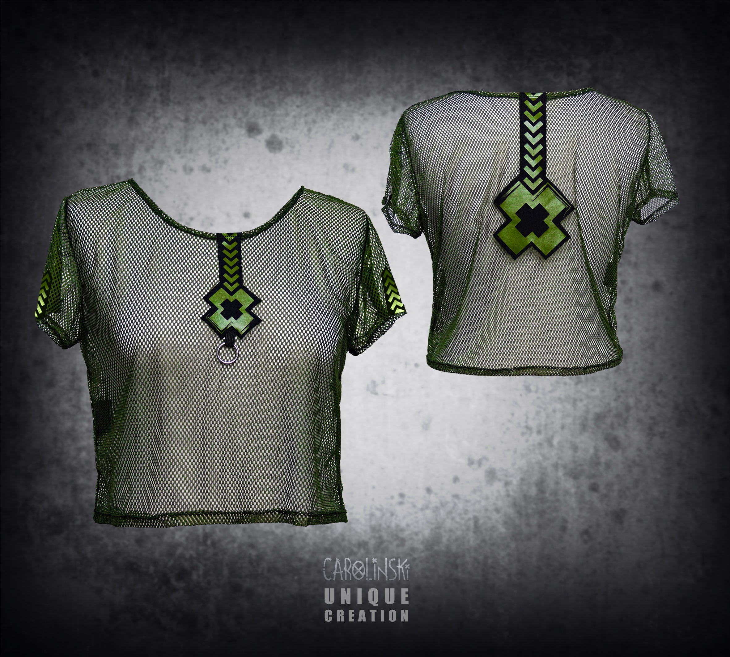 Crop T Olive