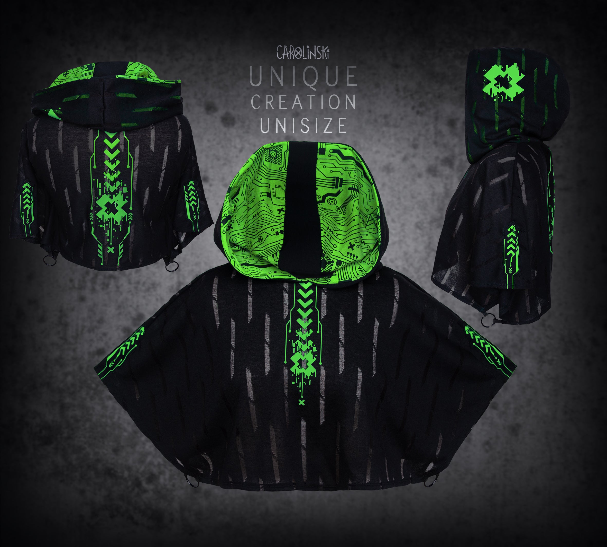 Cropped Batwing Top - Poisongreen