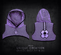 Hooded Top lilac skullcross