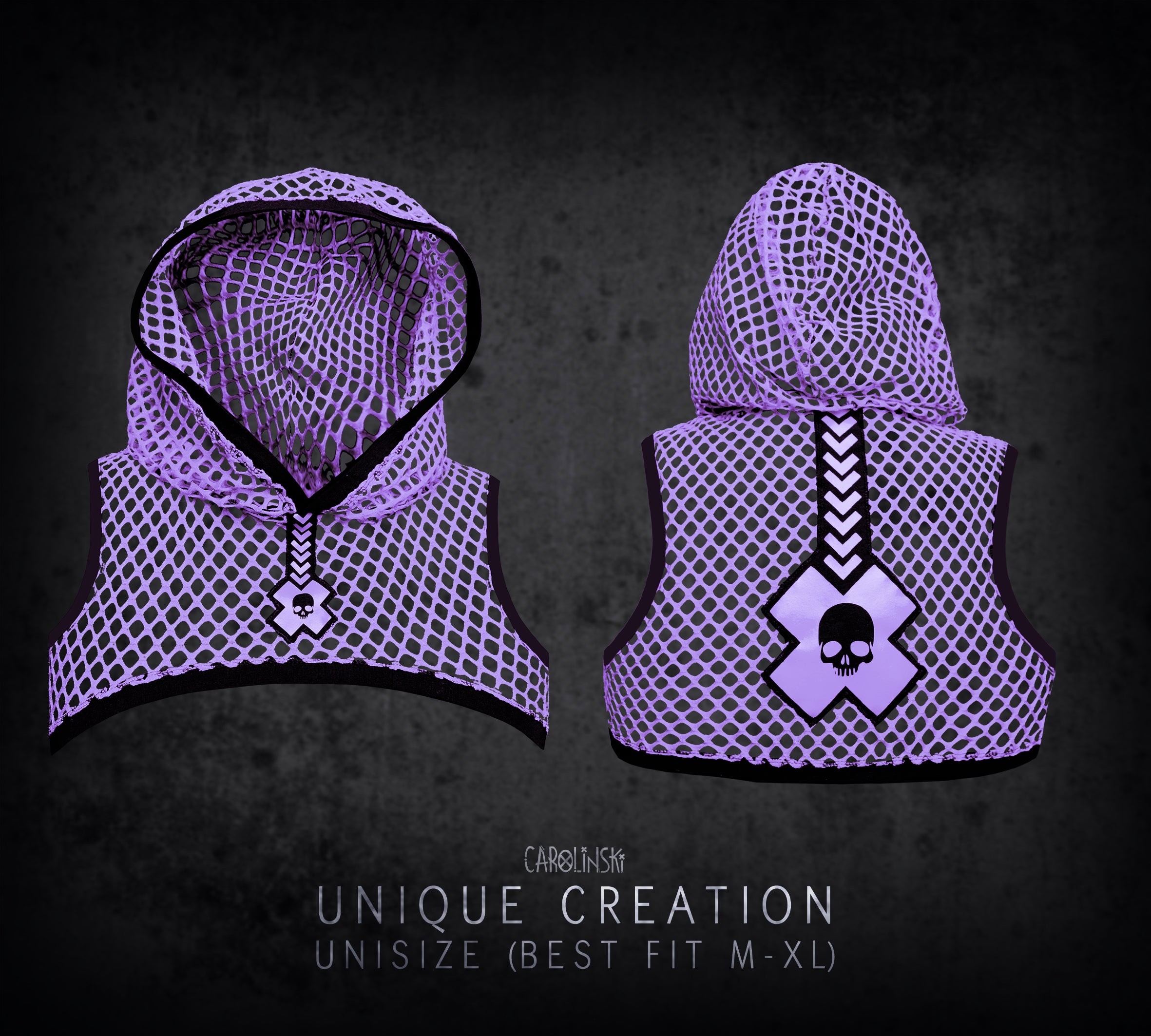 Hooded Top lilac skullcross