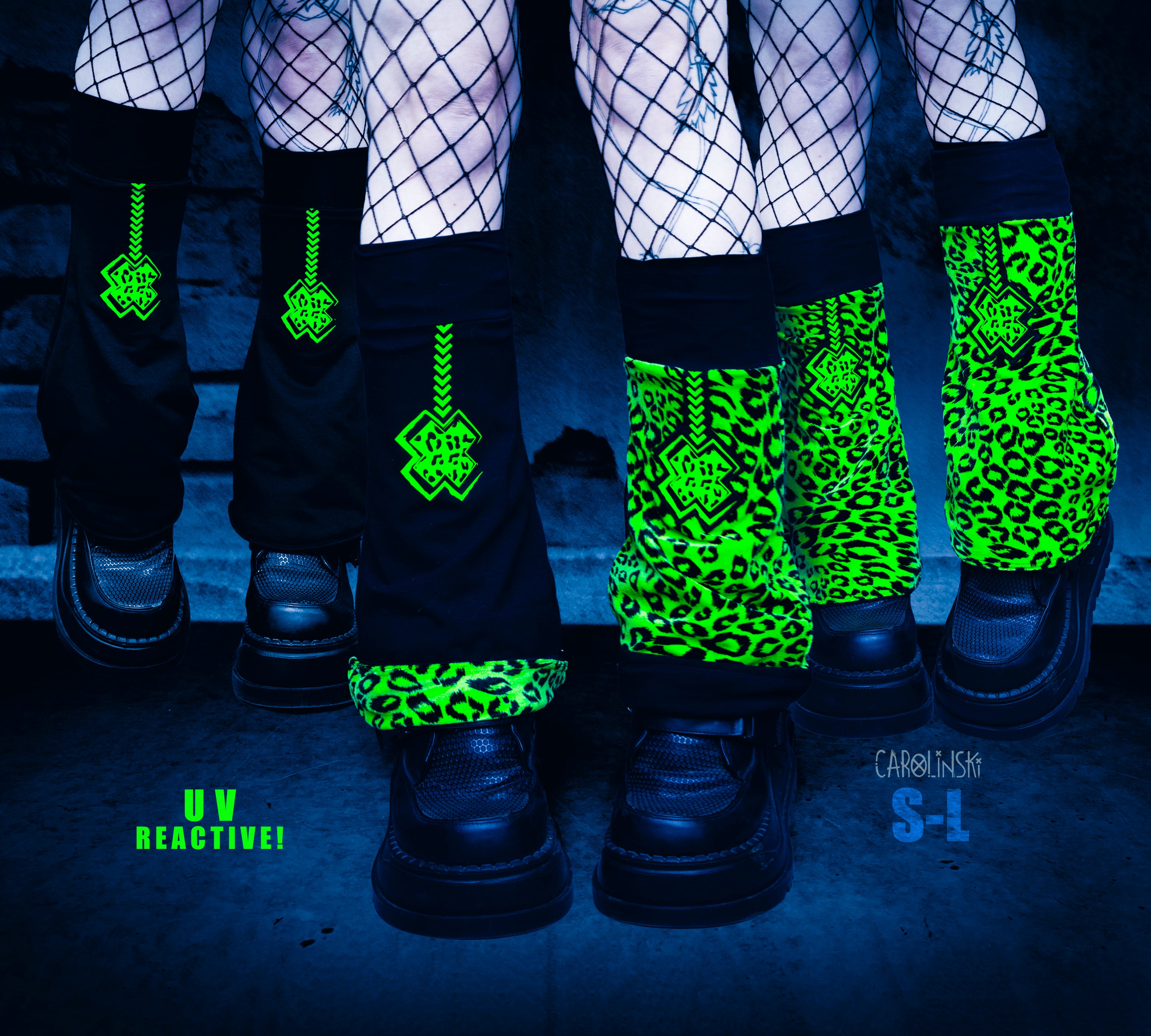 Flipping Legwarmers - Leopard Green