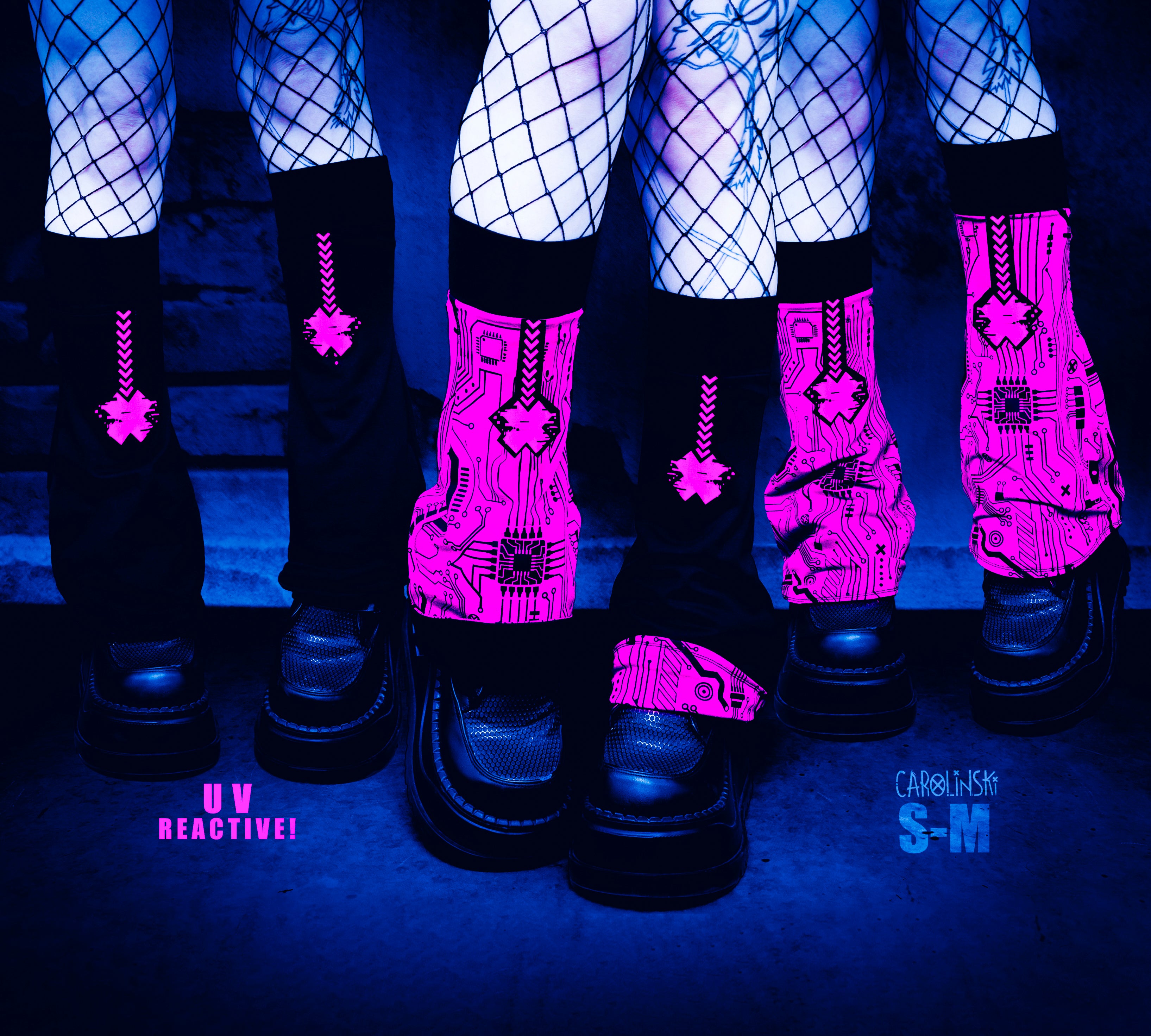 Flipping Legwarmers - Circuitboard Pink