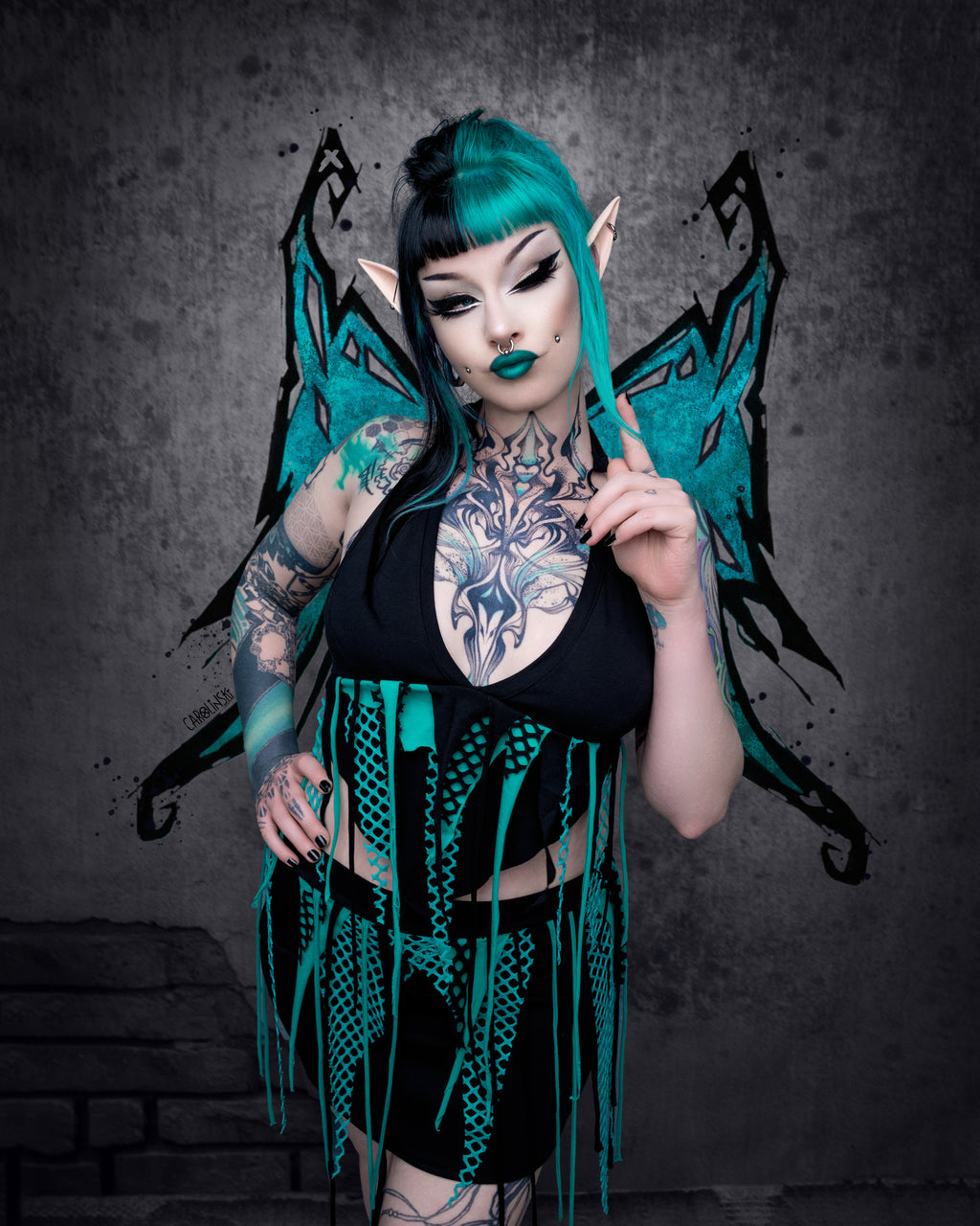 Neckholder Top - Turquoise