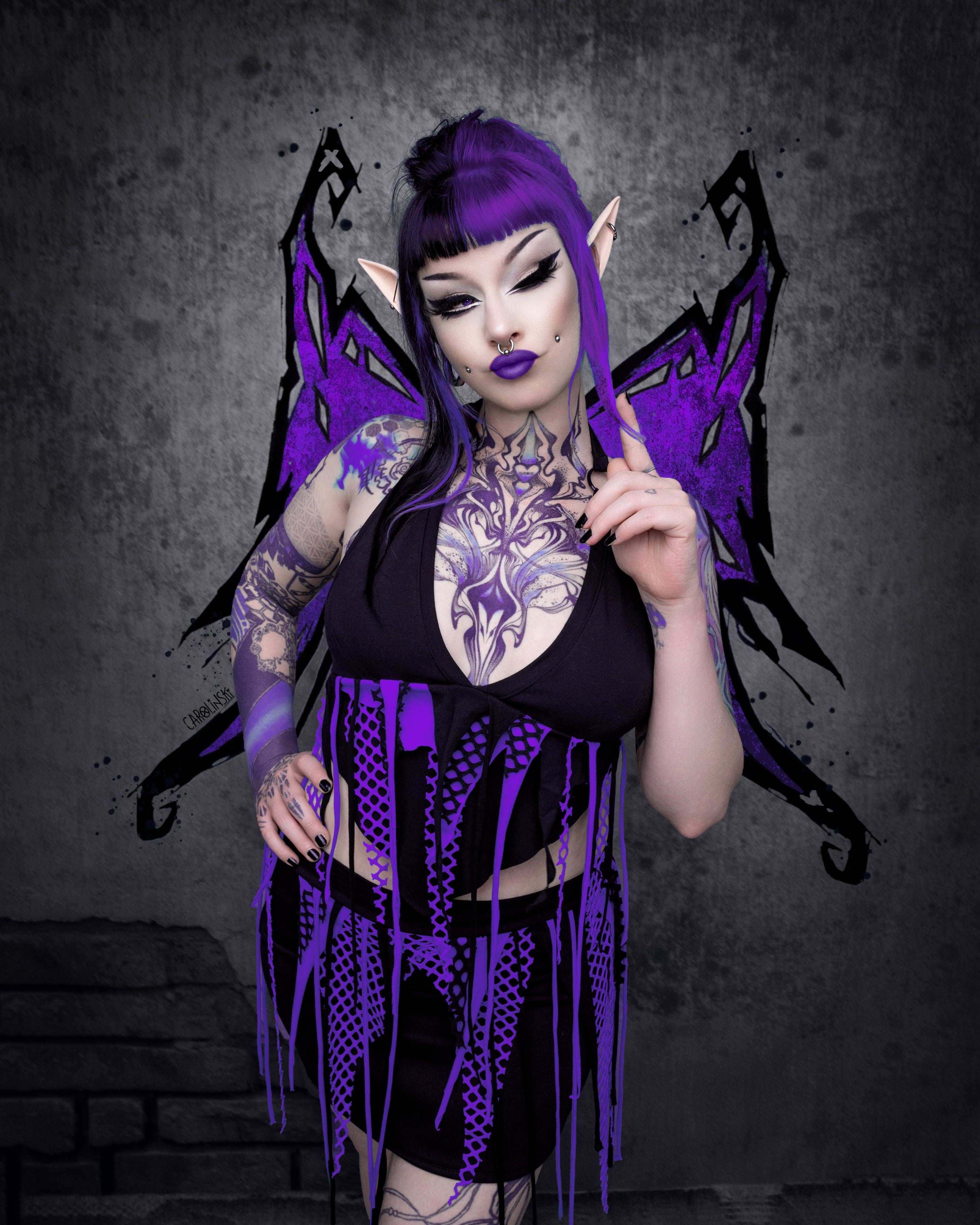 Neckholder Top - Violet