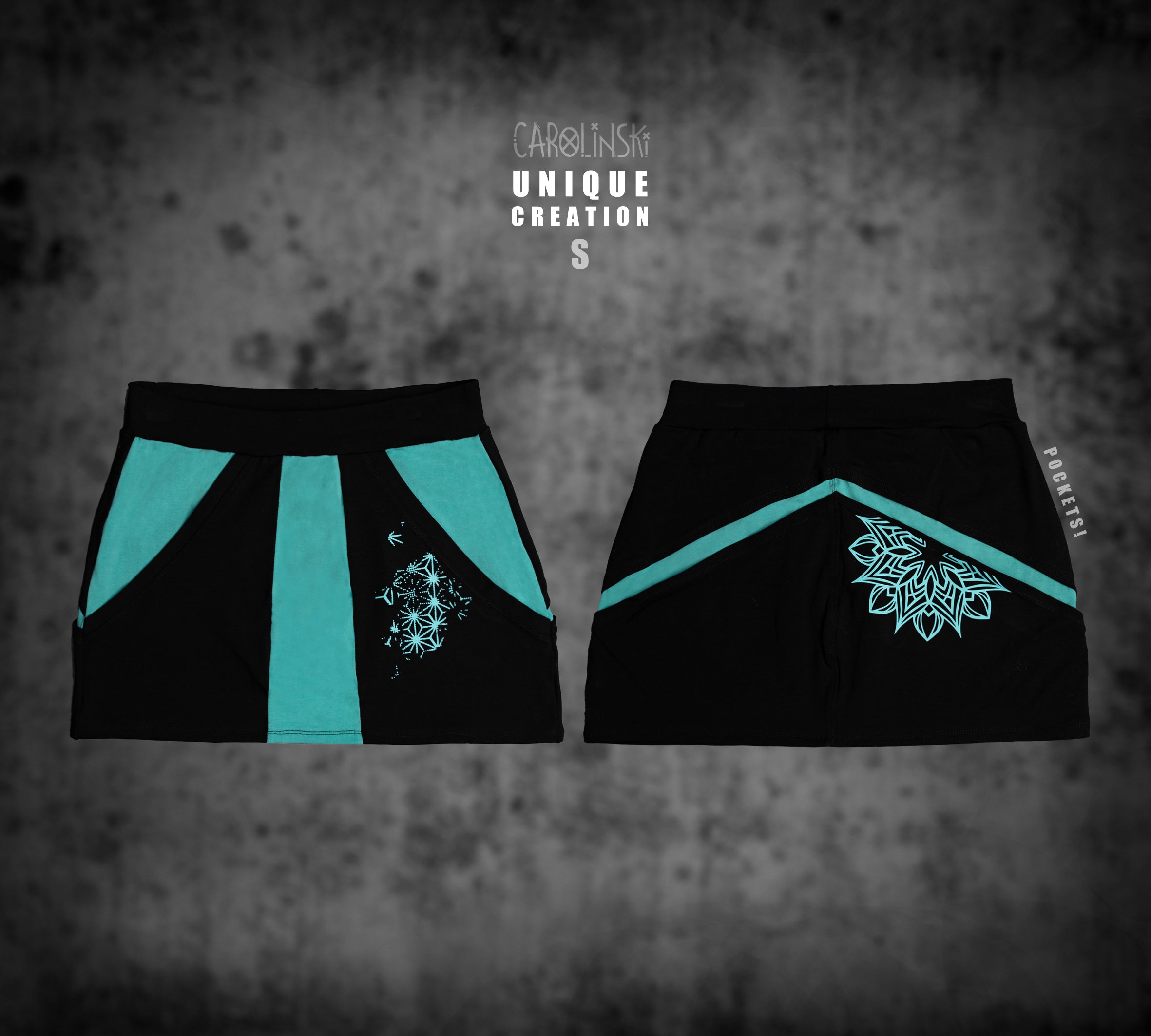 Ultra mini skirt Mint Geometric